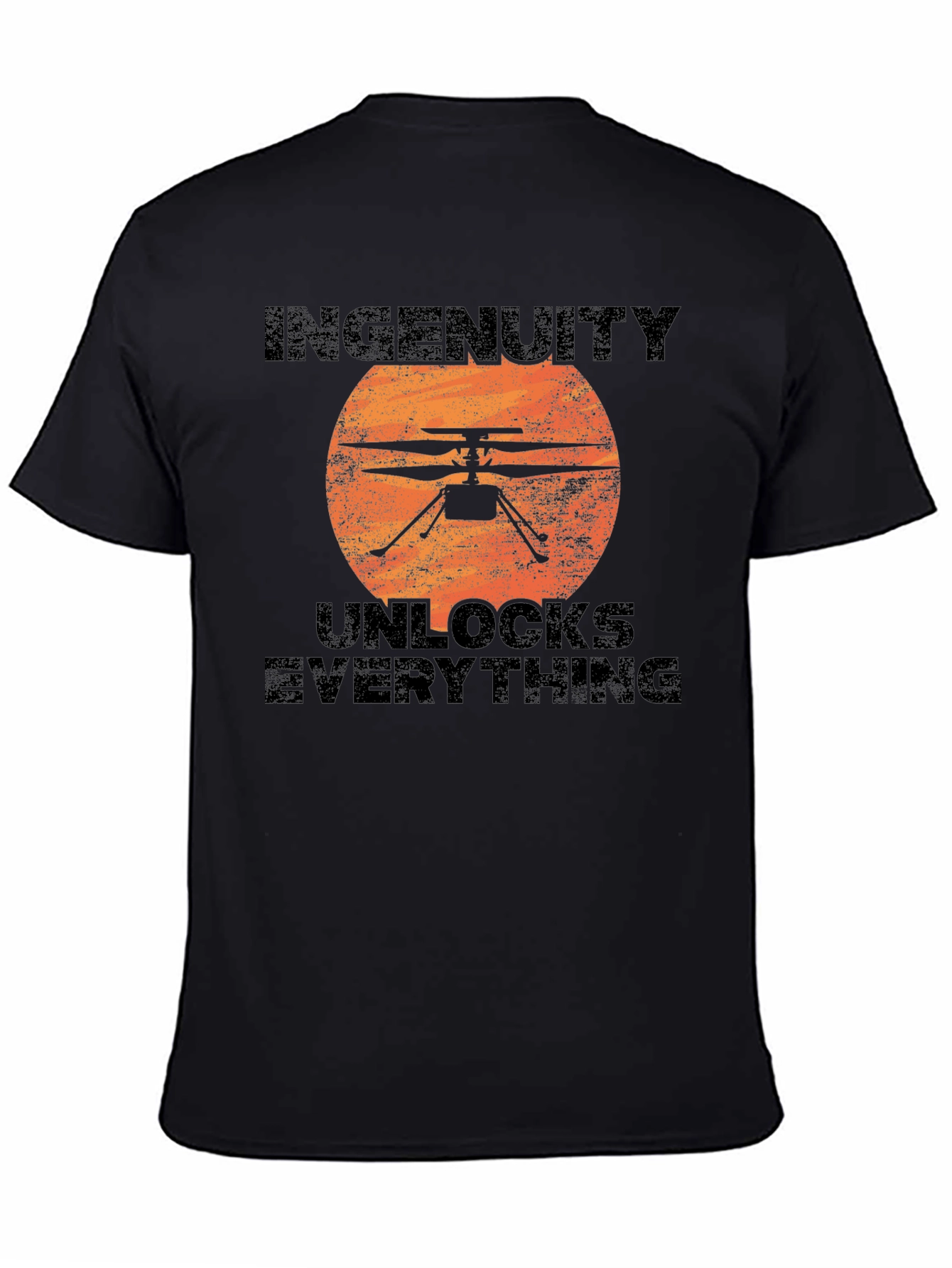 Black Ingenuity Unlocks Everything Black T-Shirt view 4