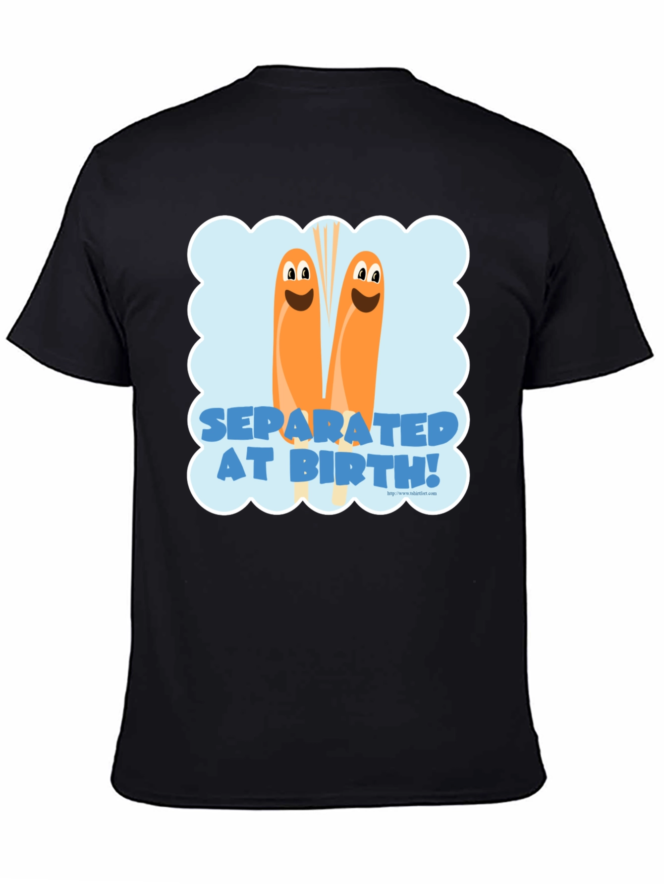 Black Separated at Birth Graphic T-Shirt - Funny Novelty Tee view 4