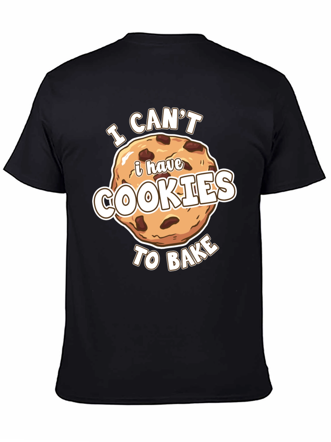 Black Funny Cookie Baking T-Shirt view 4