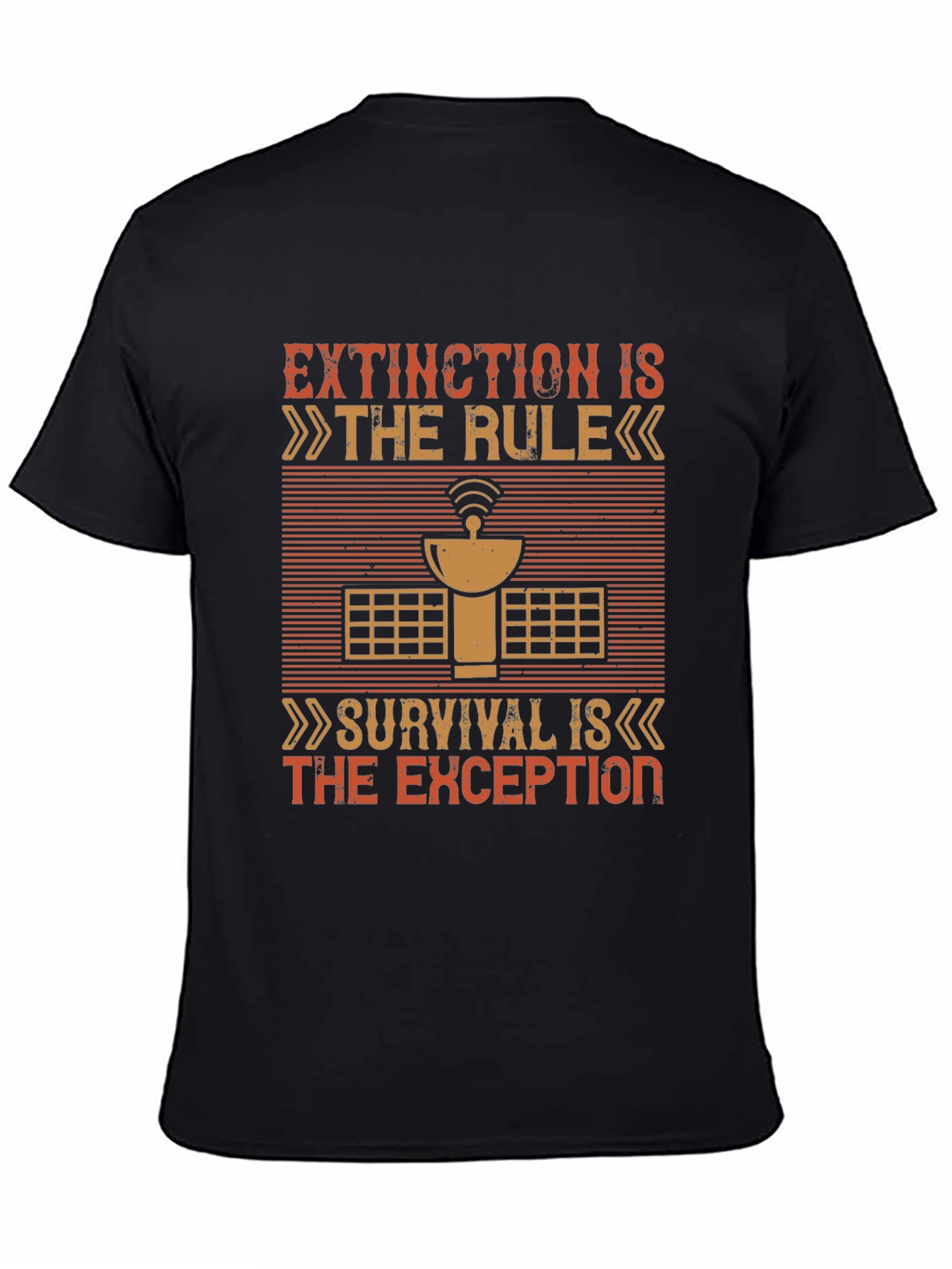 Black Extinction Rule Satellite Graphic T-Shirt view 4