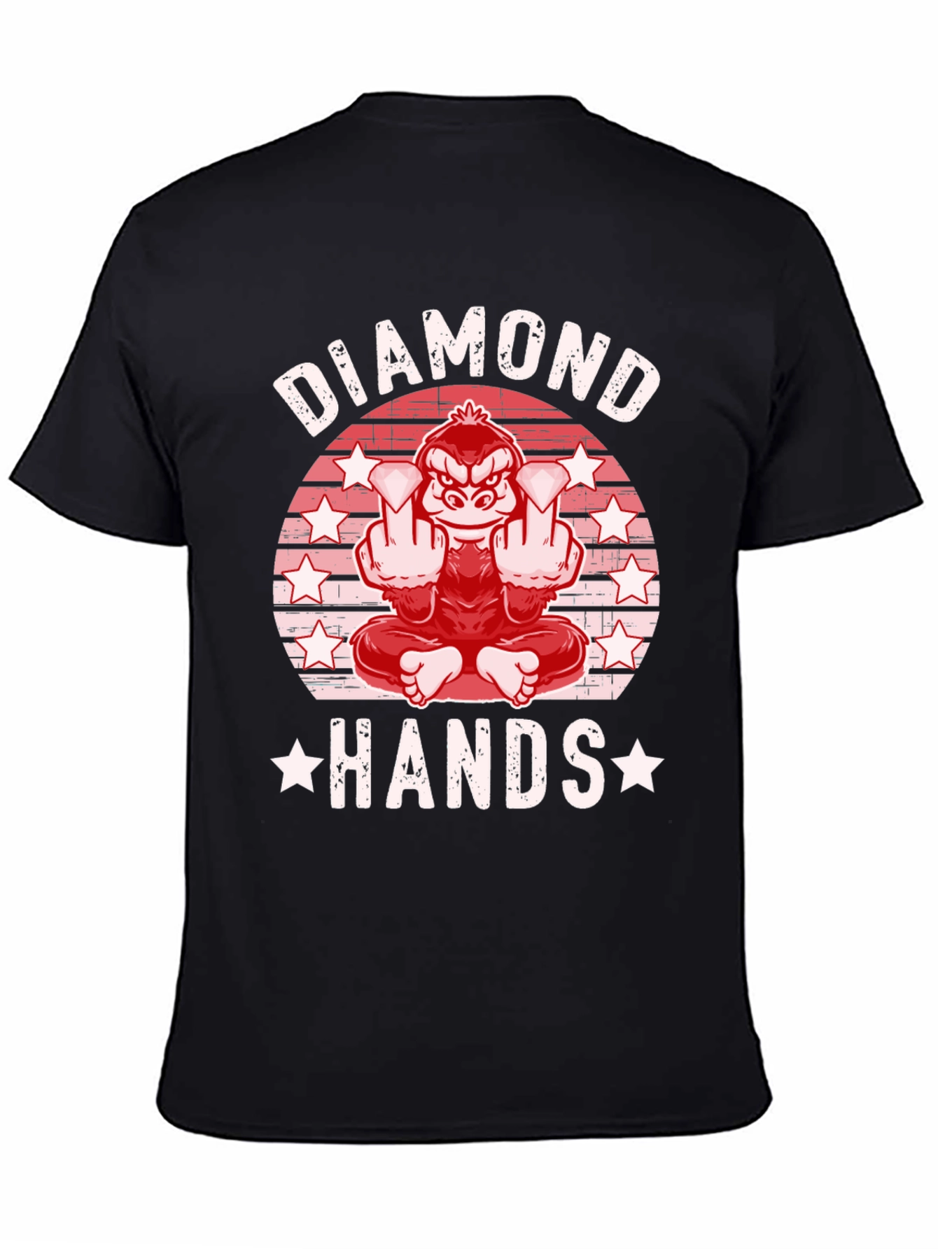 Black Diamond Hands Graphic Tee - Meme T-Shirt view 4
