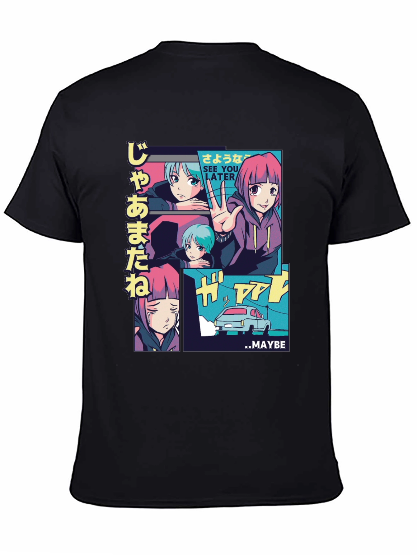 Anime Manga Style Graphic Tee - 4
