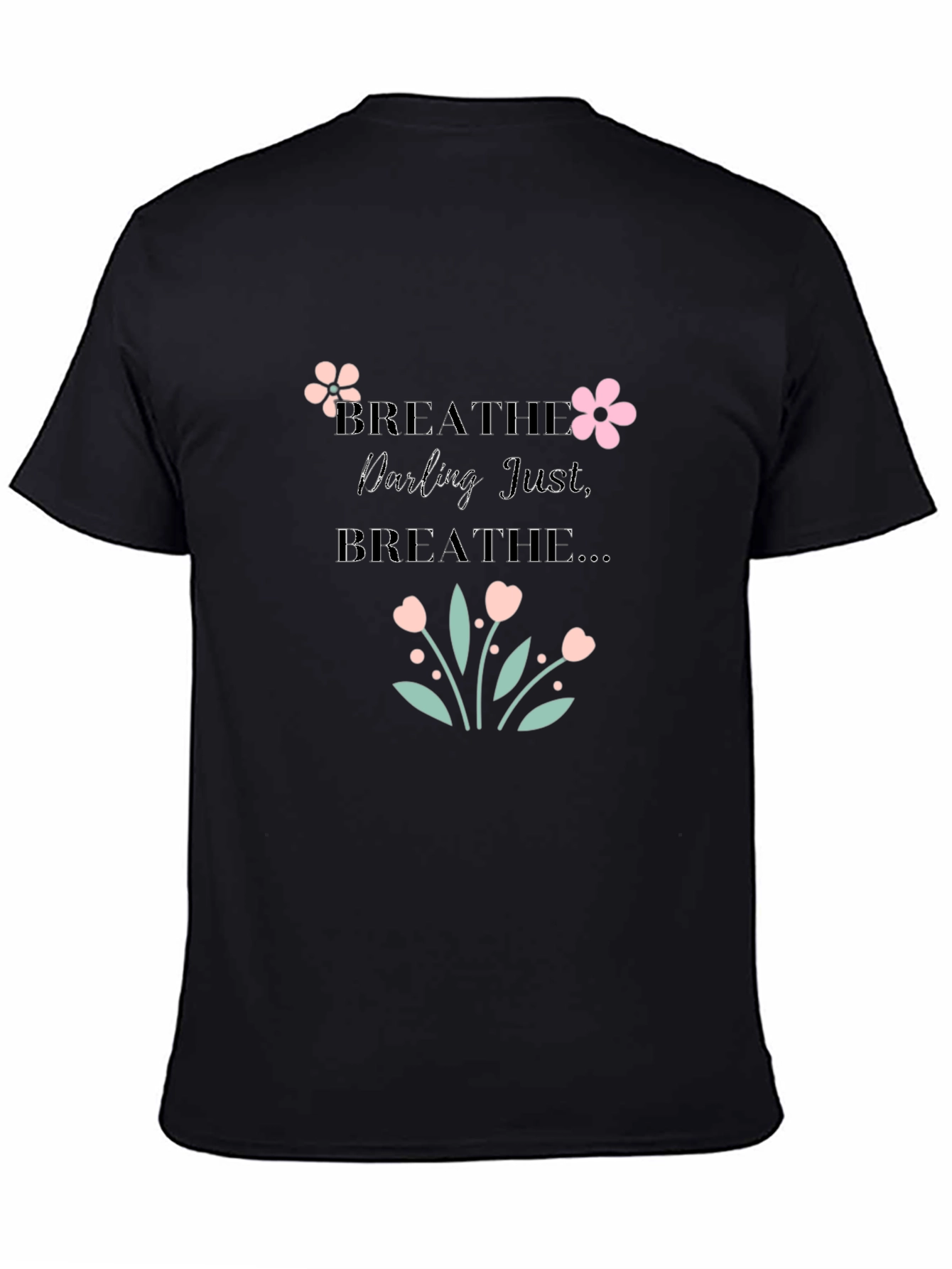 Black Breathe Darling Tee - Floral Comfort view 4