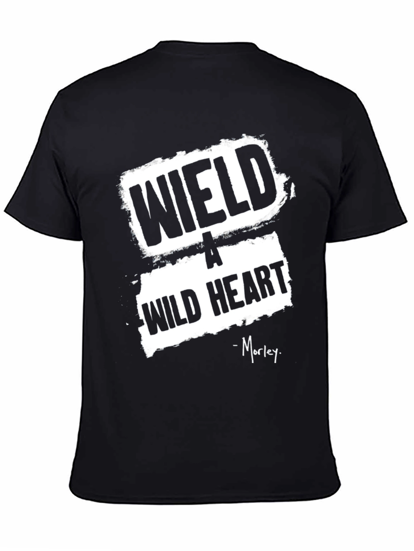 Black Wield A Wild Heart Black Graphic T-Shirt view 4