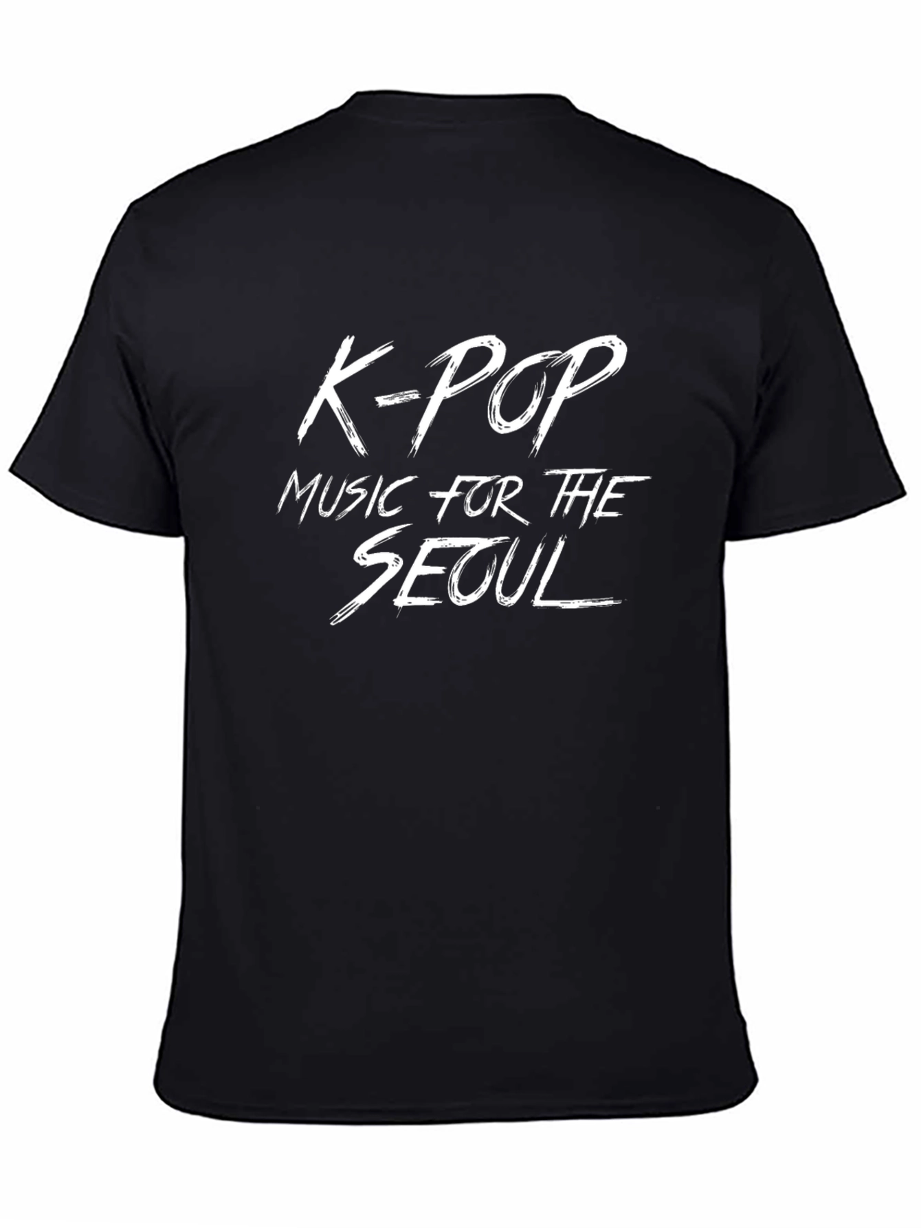 Black K-Pop Music Seoul Graphic Tee - Black view 4