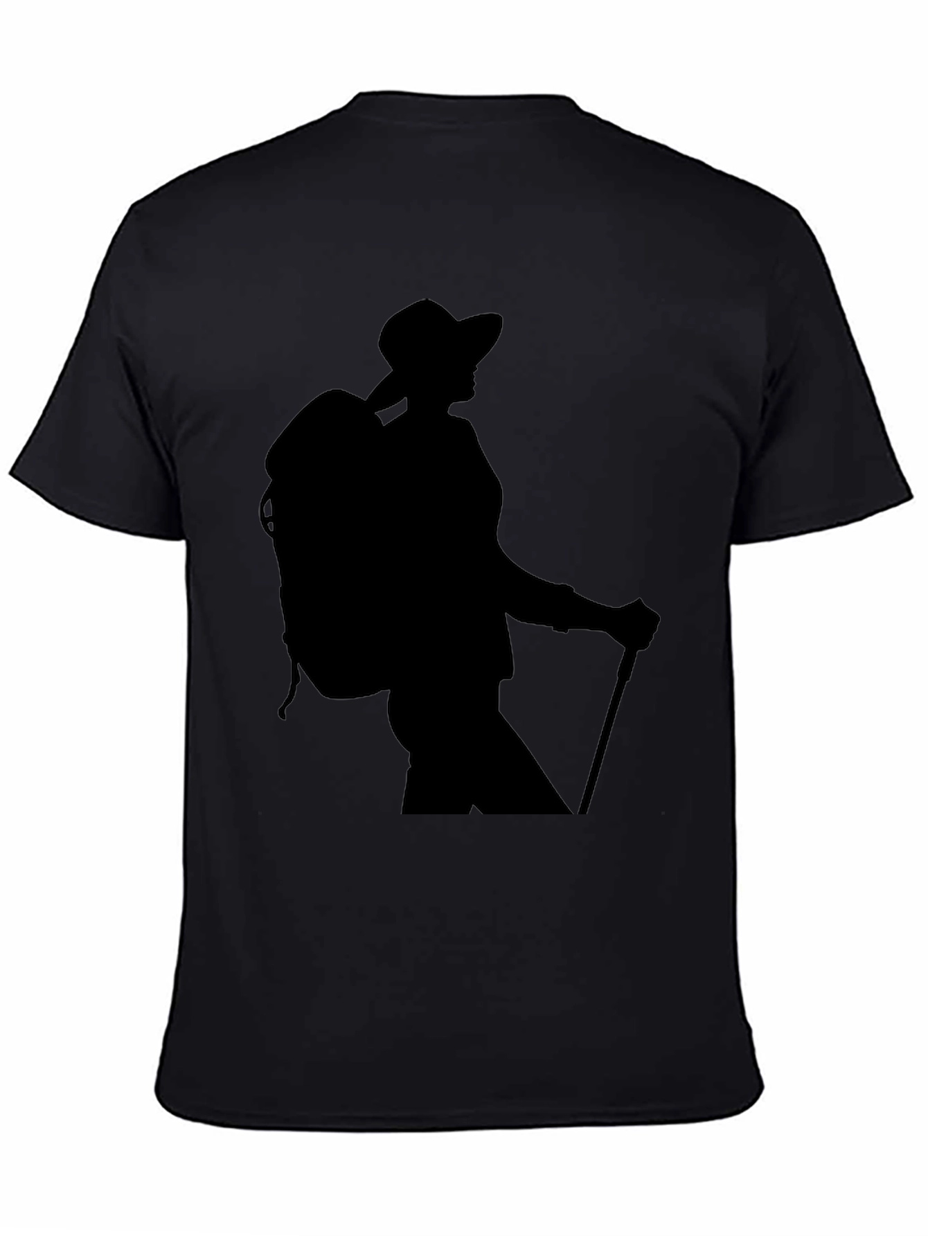Black Hiking Silhouette Graphic Tee - Black view 4