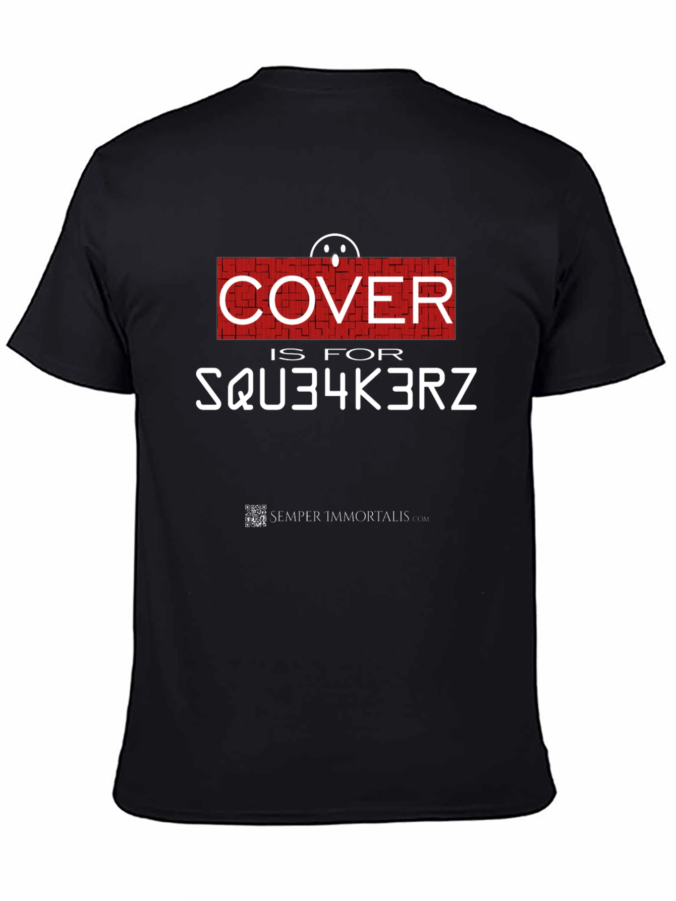 Black Cover Is For SQU34K3RZ Graphic Tee view 4