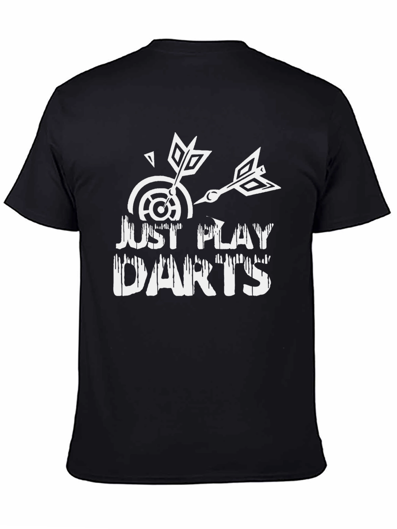 Black Just Play Darts Black Graphic Tee view 4