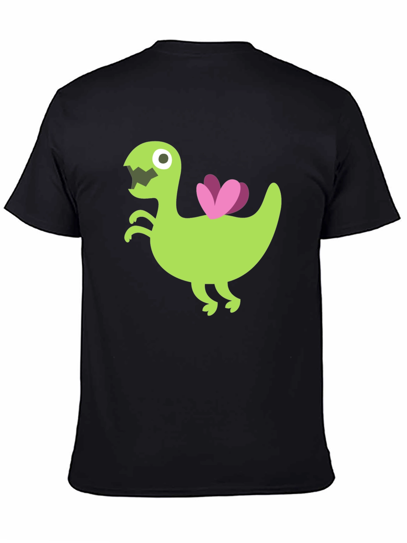 Black Cartoon Dino T-Shirt - Unique Graphic Tee view 4