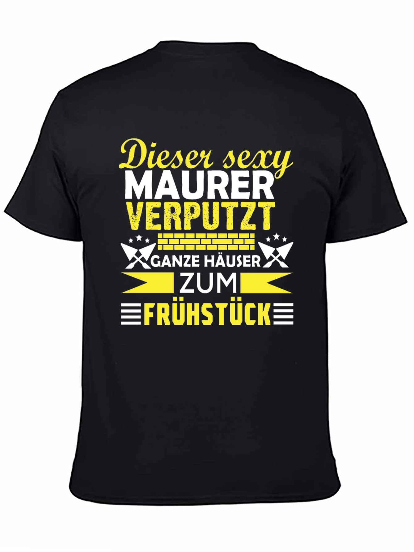 Black Sexy Bricklayer T-Shirt - Funny Maurer Beruf Shirt view 4