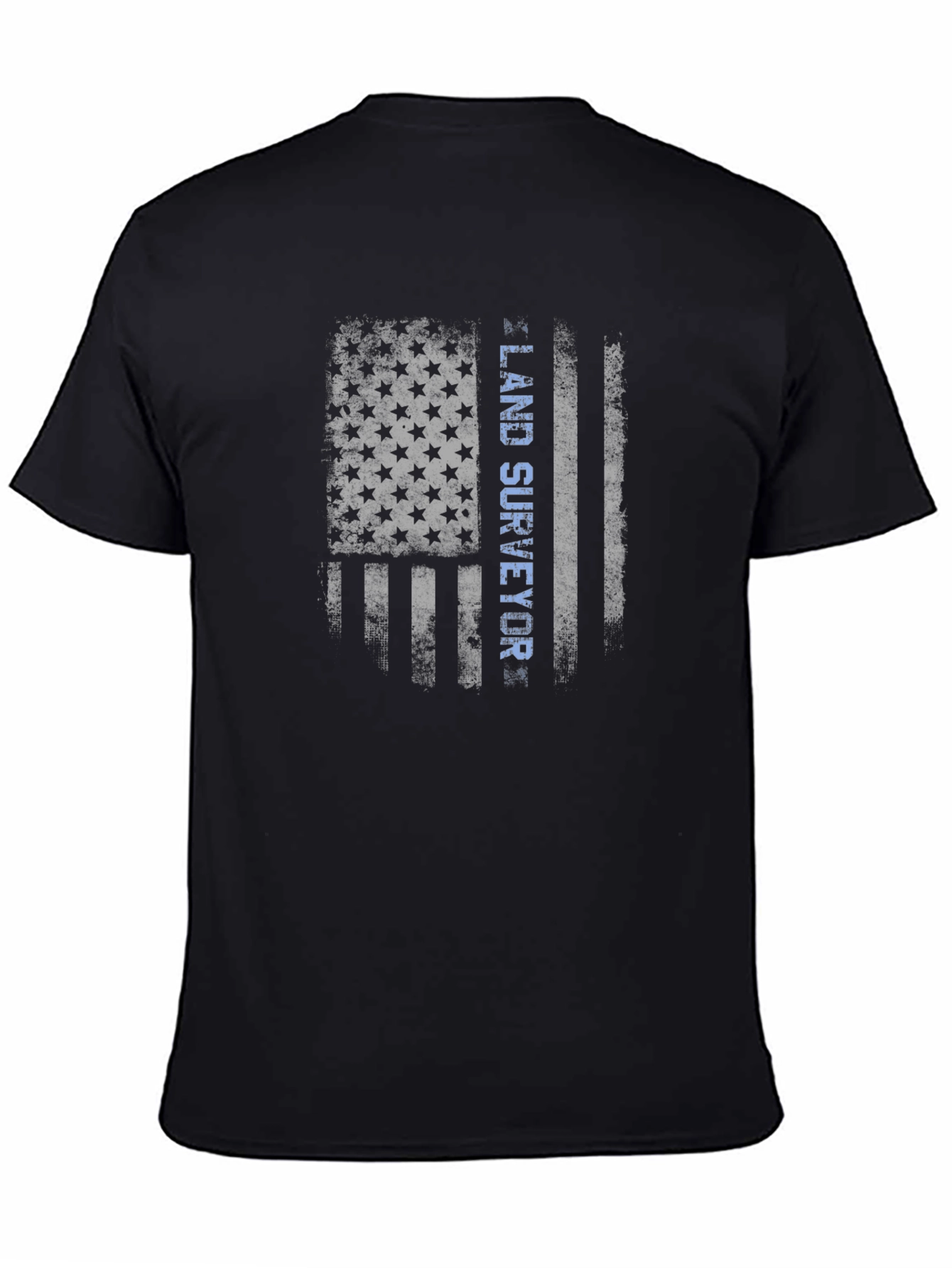 Land Surveyor American Flag T-Shirt - 4