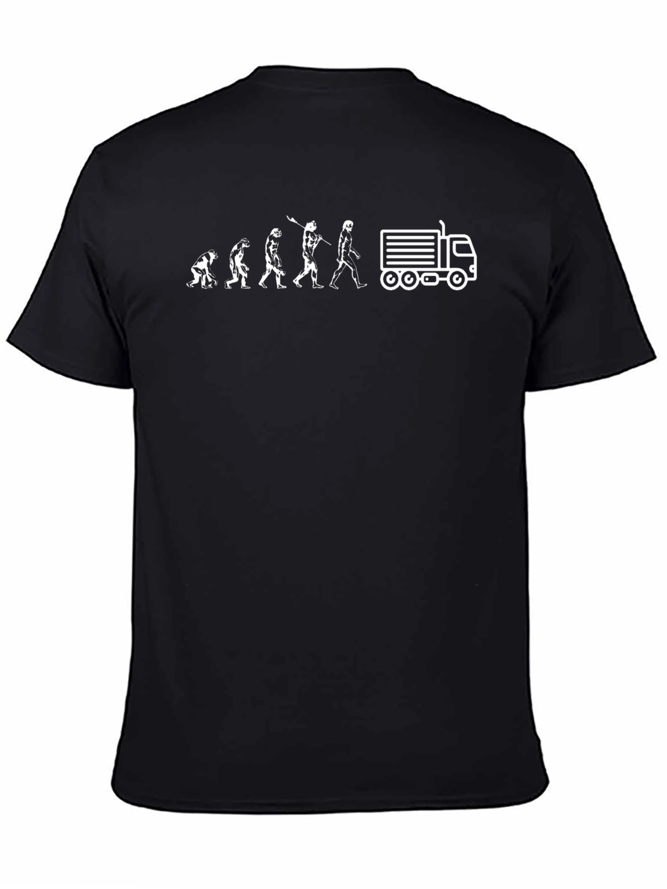 Black Truck Driver Evolution T-Shirt view 4