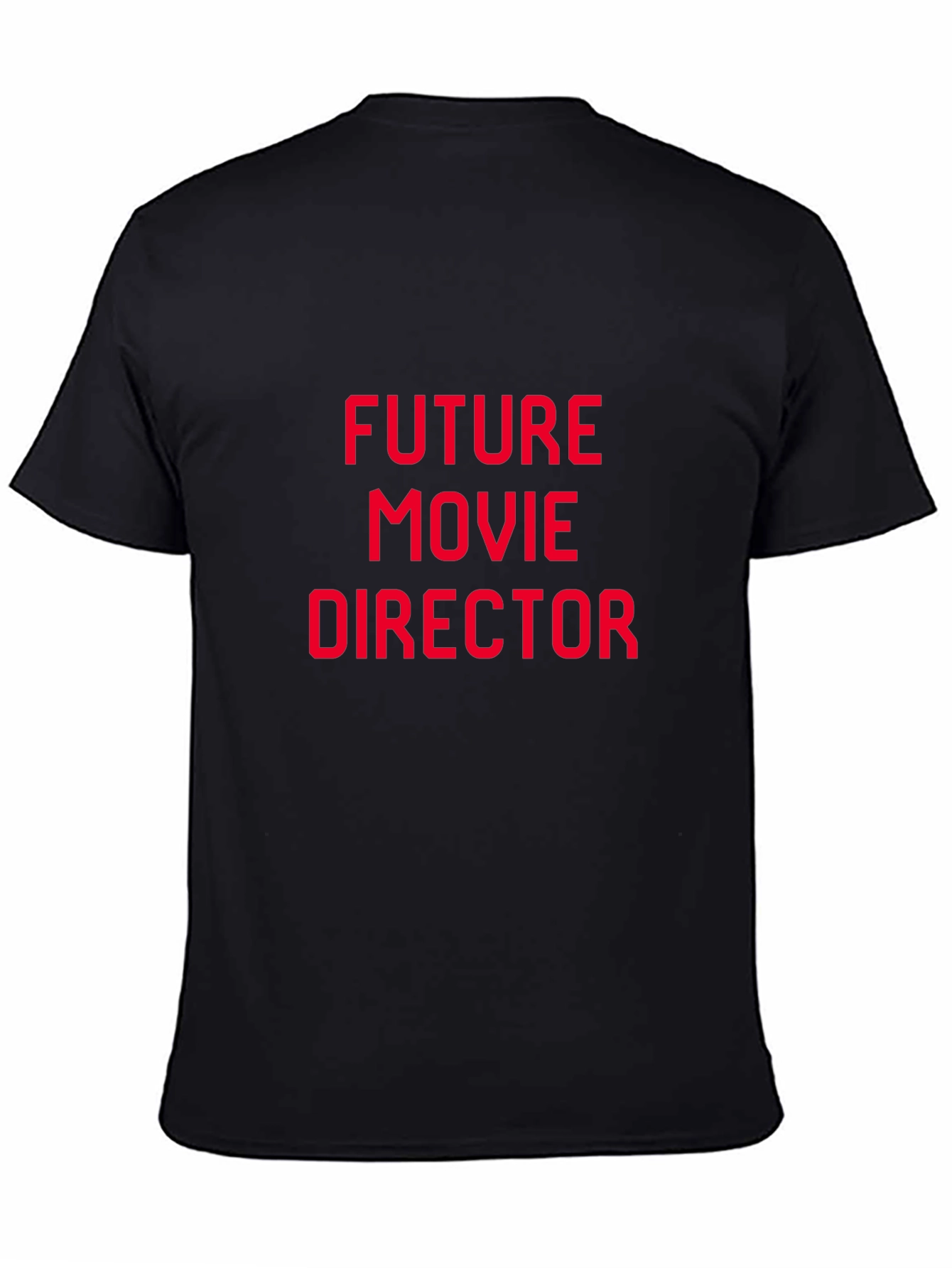Black Future Movie Director T-Shirt - Black Cotton Crew Neck view 4