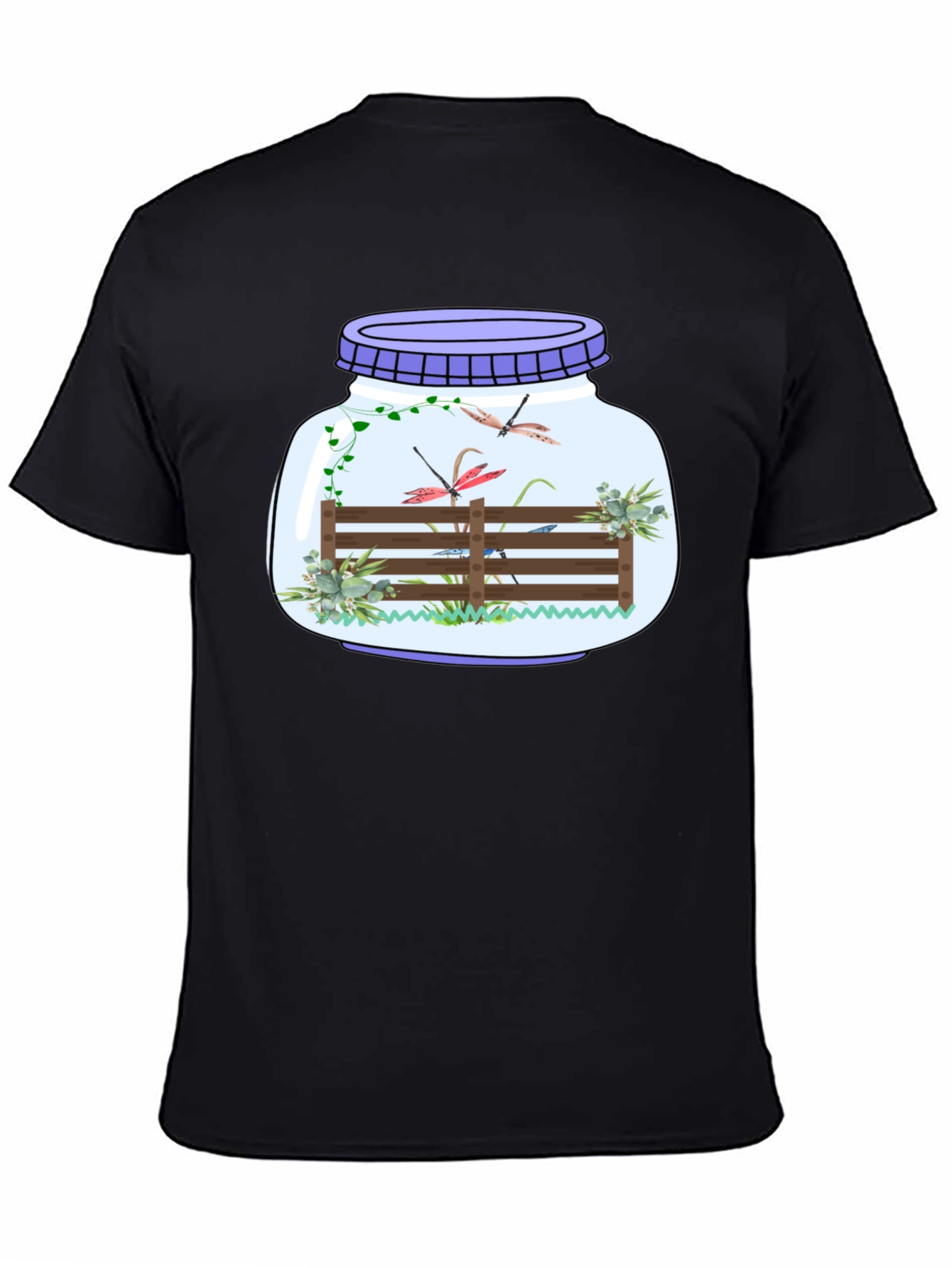 Black Dragonfly Terrarium Graphic Tee view 4