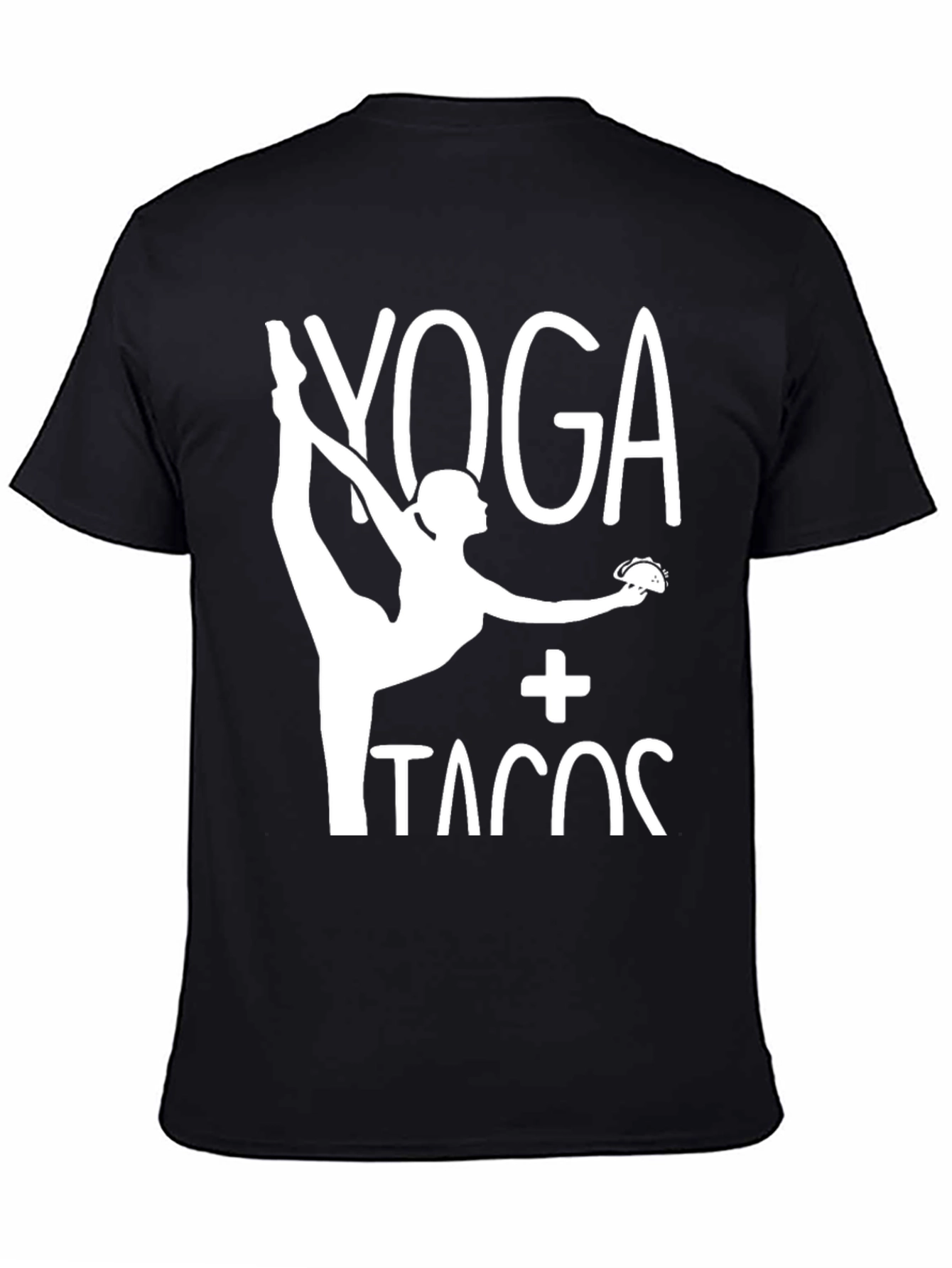 Black Yoga and Tacos Graphic Tee view 4