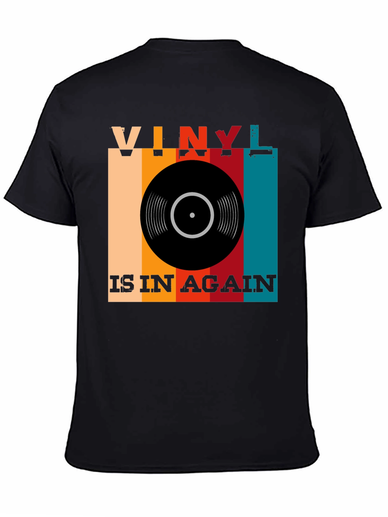 Black Vinyl Is In Again Retro Music T-Shirt view 4