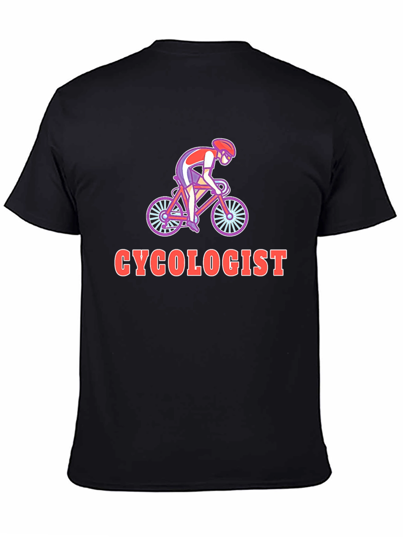 Black Cyclologist T-Shirt - Funny Cycling Gift view 4