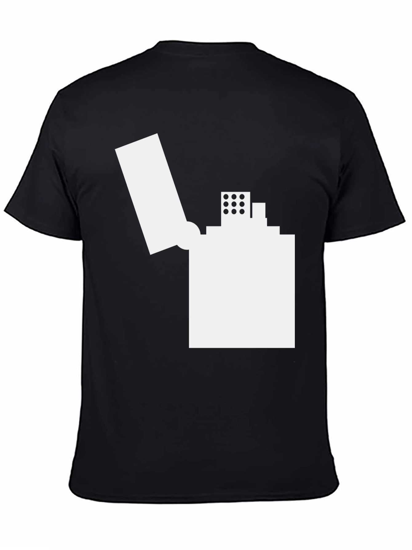 Black Lighter Graphic Tee - Cool Minimalist Design view 4