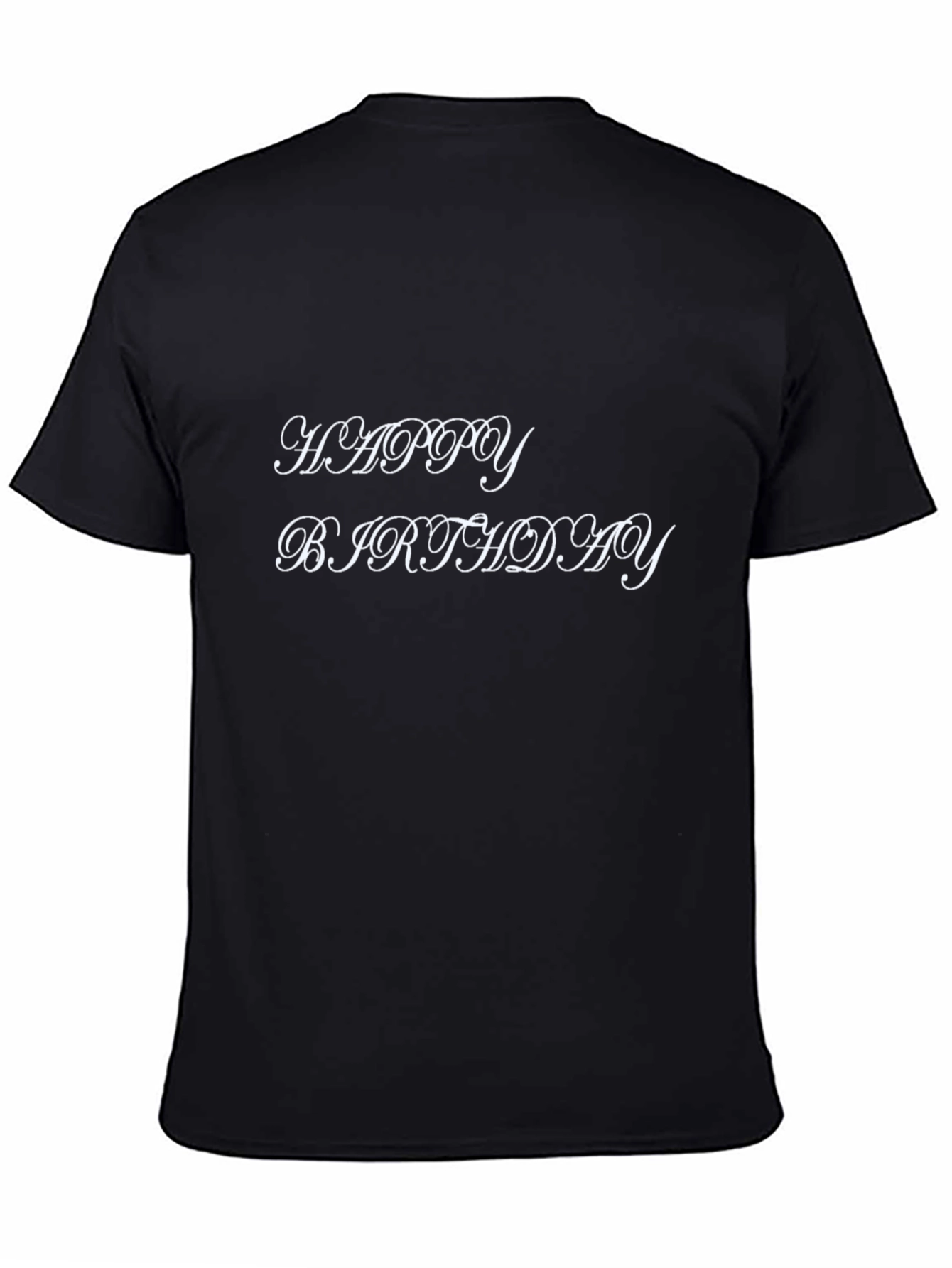 Black Happy Birthday Black T-Shirt - Stylish Celebration Wear view 4