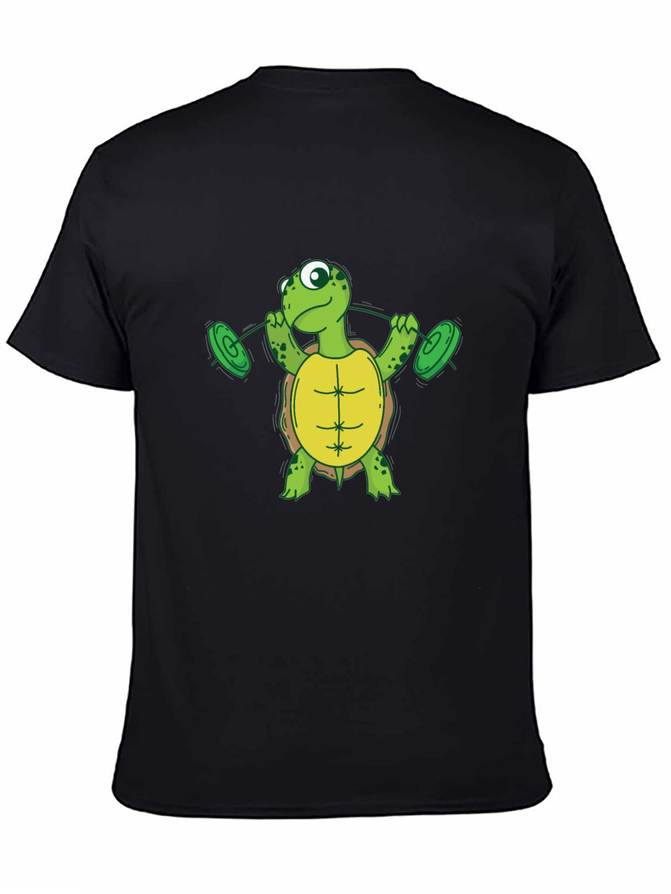 Black Turtle Weightlifting Black T-Shirt view 4