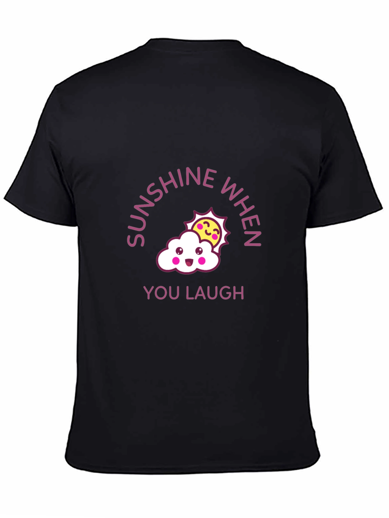 Black Sunshine When You Laugh Graphic Tee view 4