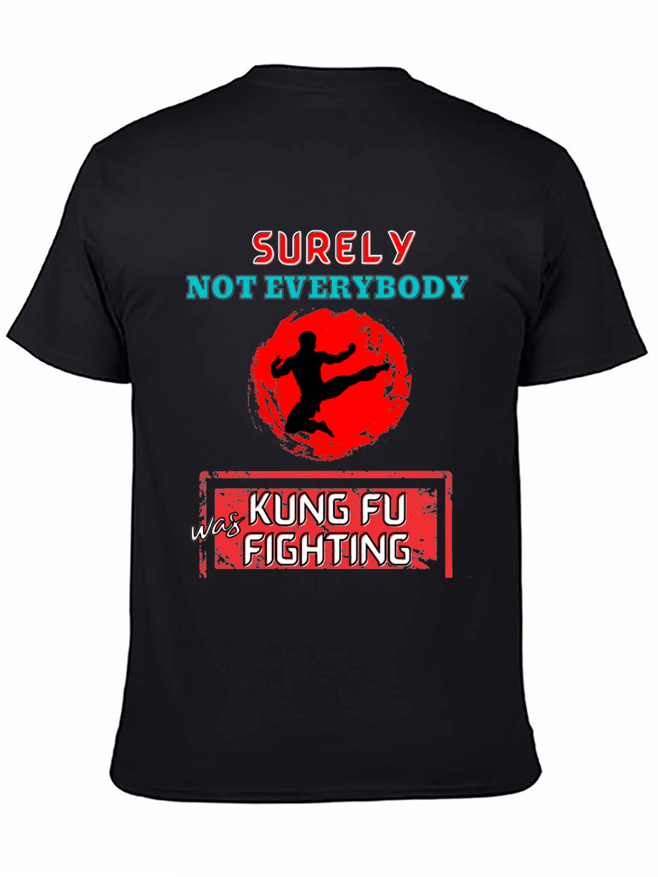 Black Kung Fu Fighting Graphic T-Shirt view 4