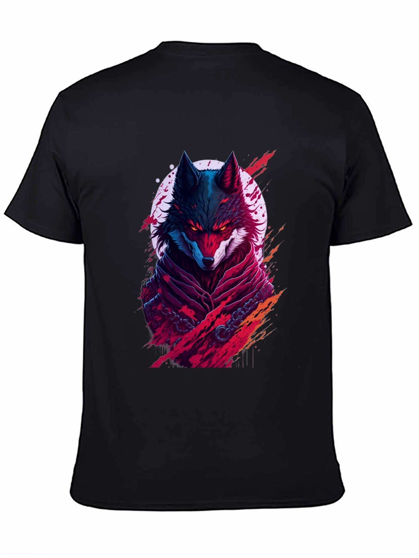 Black Wolf Graphic Tee - Unique Streetwear Design view 4