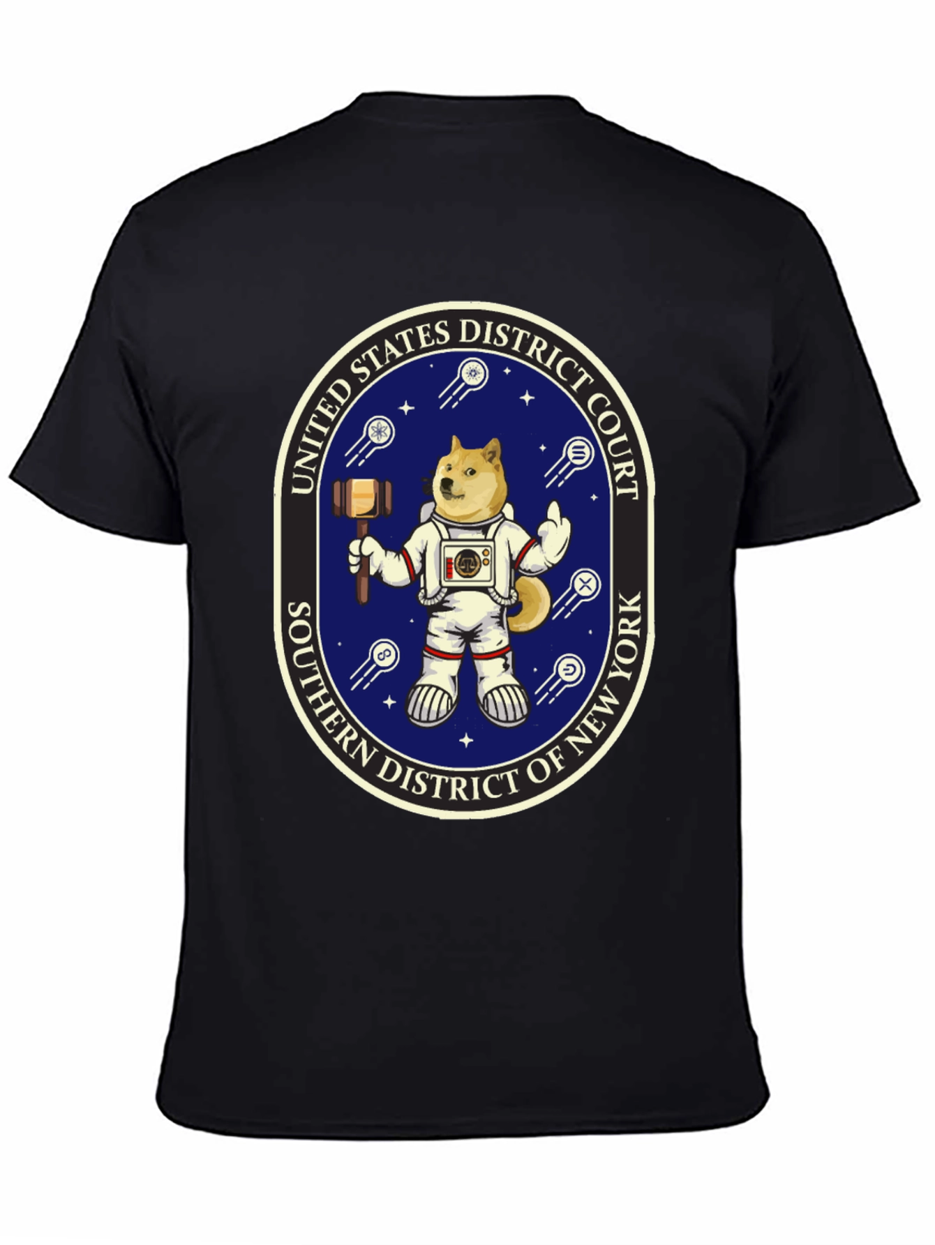 Black Doge Astronaut T-Shirt - Southern District Court of New York view 4