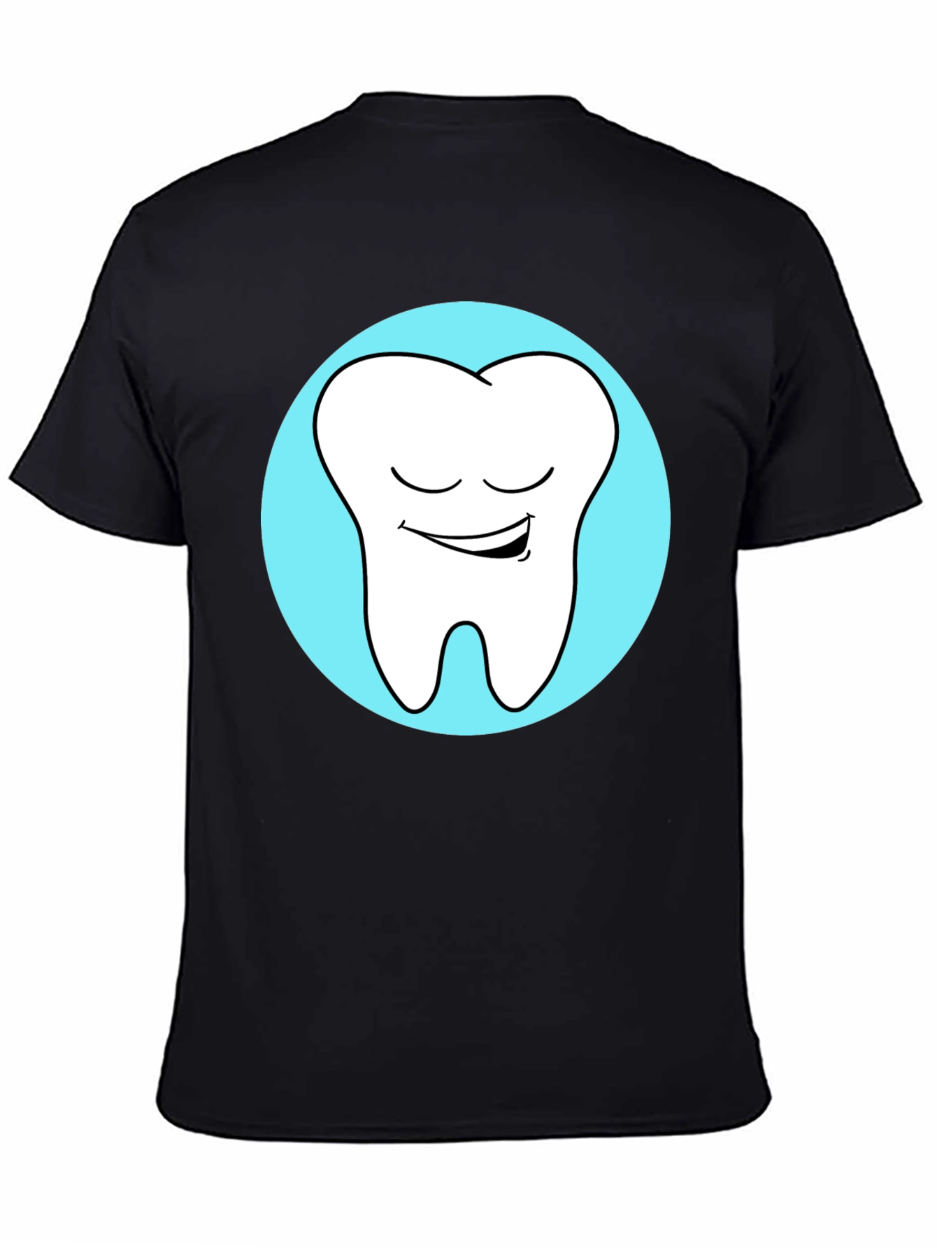 Black Smiling Tooth Graphic Tee - Dentist Humor view 4