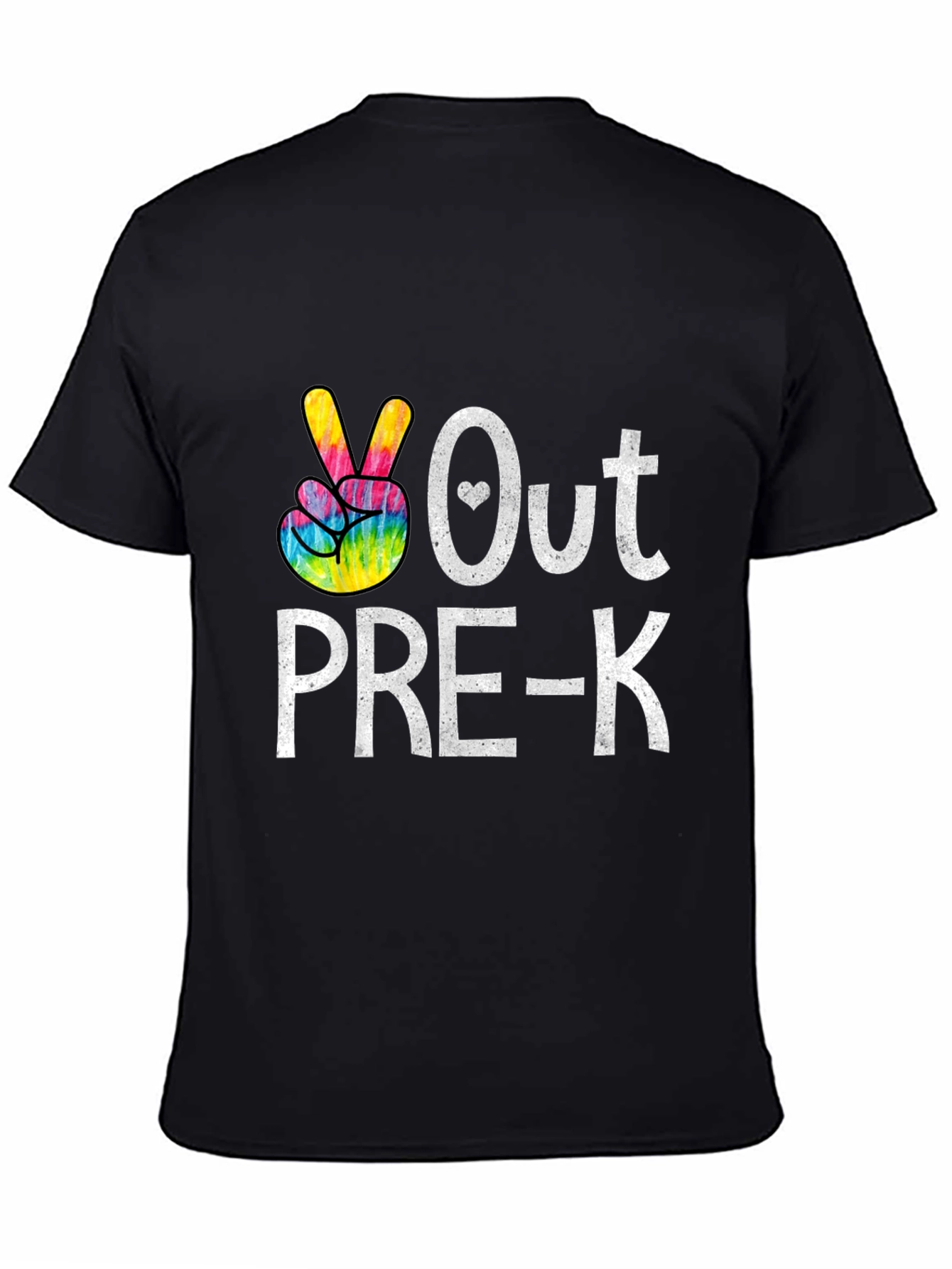 Black Peace Out Pre-K T-Shirt Graduation Tee view 4