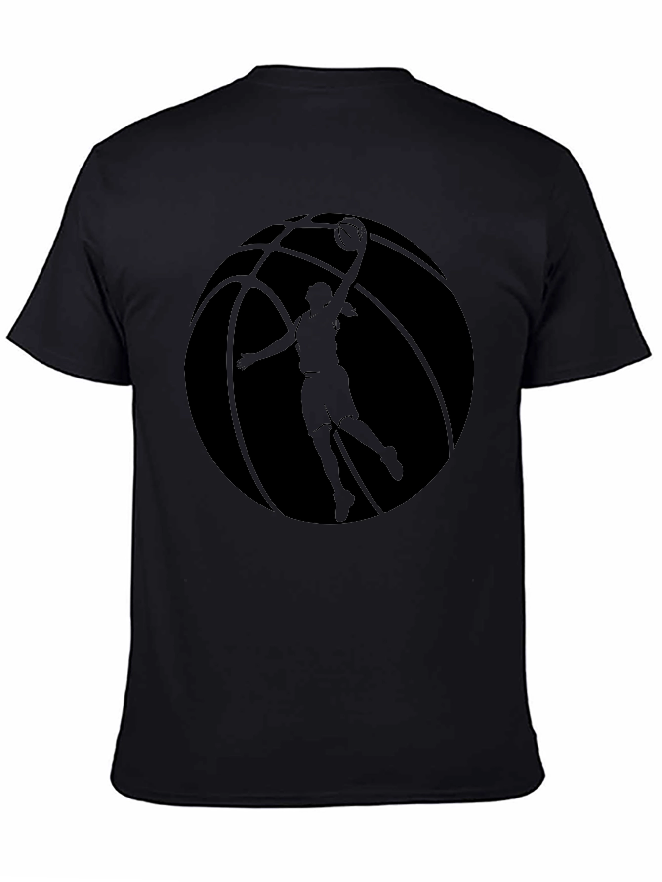 Basketball Dunk Silhouette Graphic T-Shirt - 4