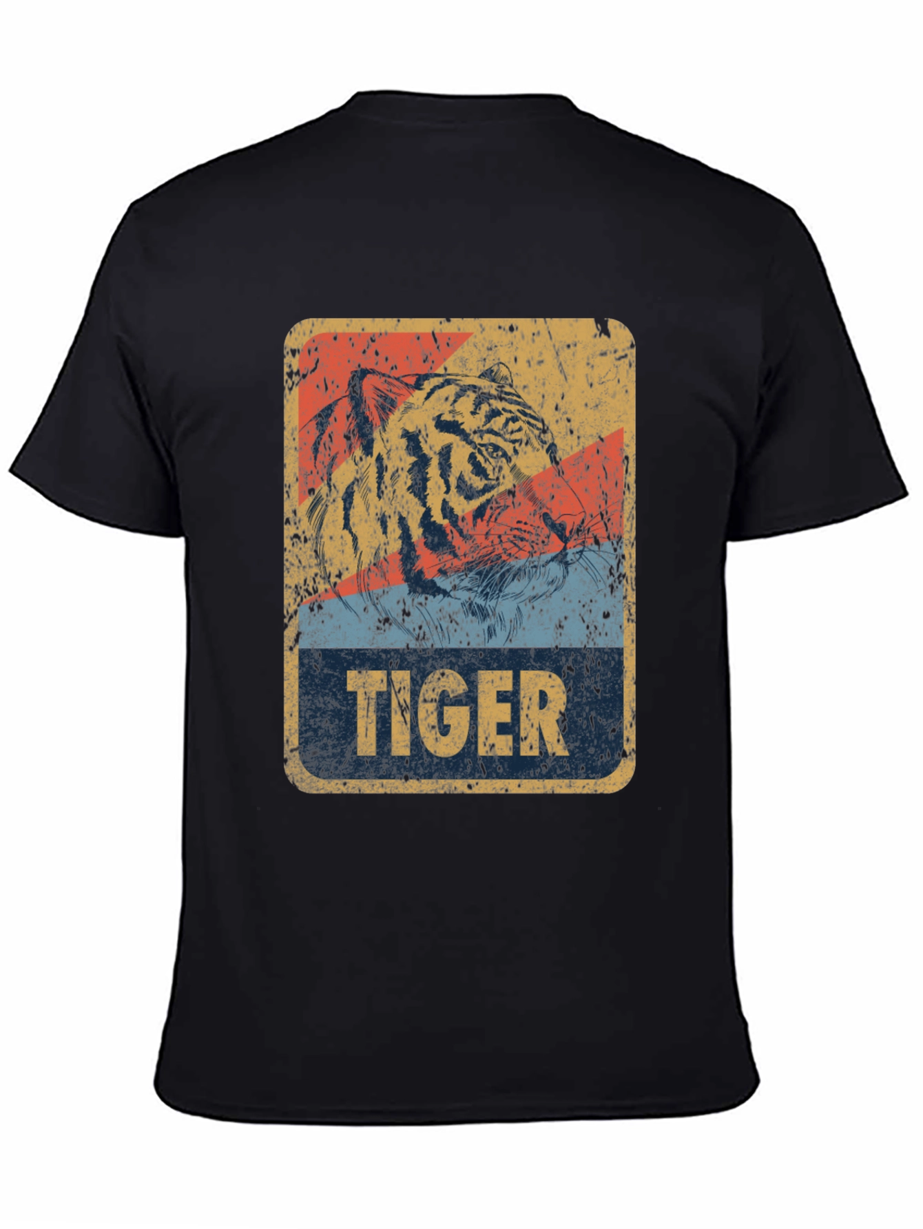 Black Vintage Tiger Graphic T-Shirt view 4