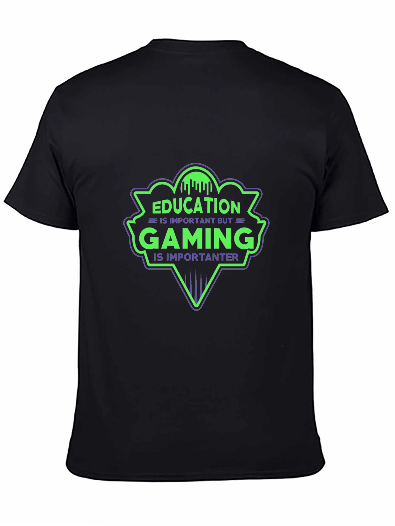 Black Gaming is Importanter T-Shirt view 4