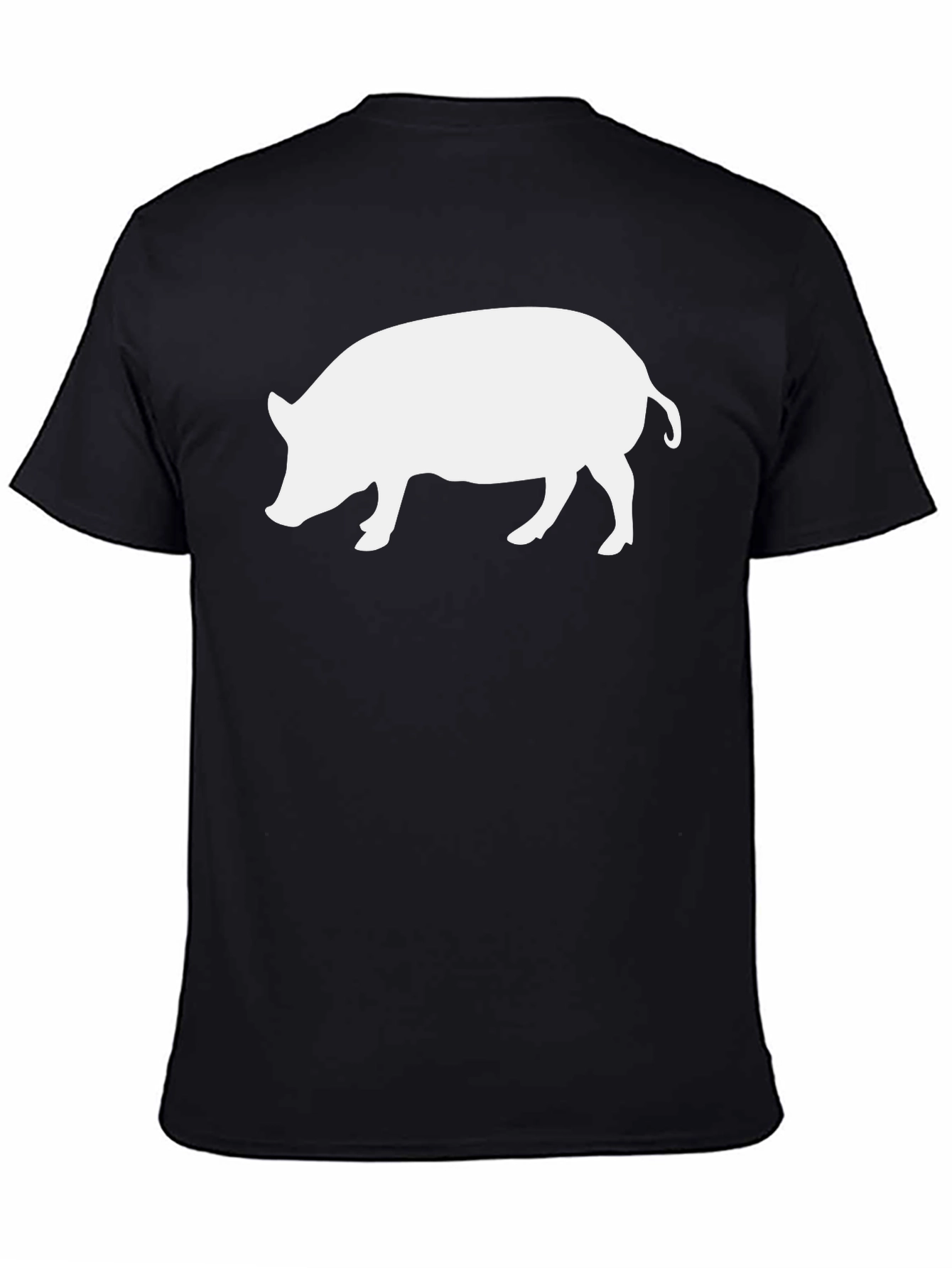 Black Boar Silhouette Graphic T-Shirt view 4