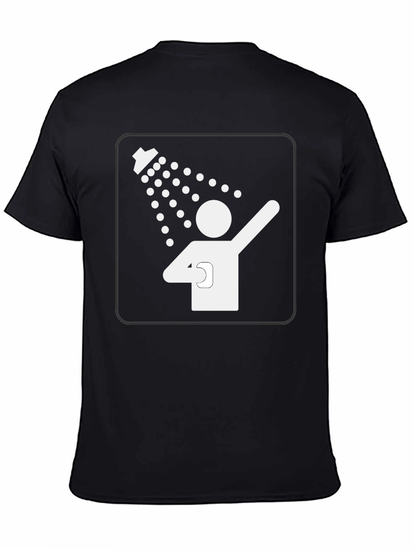 Black Shower Time Black T-Shirt view 4
