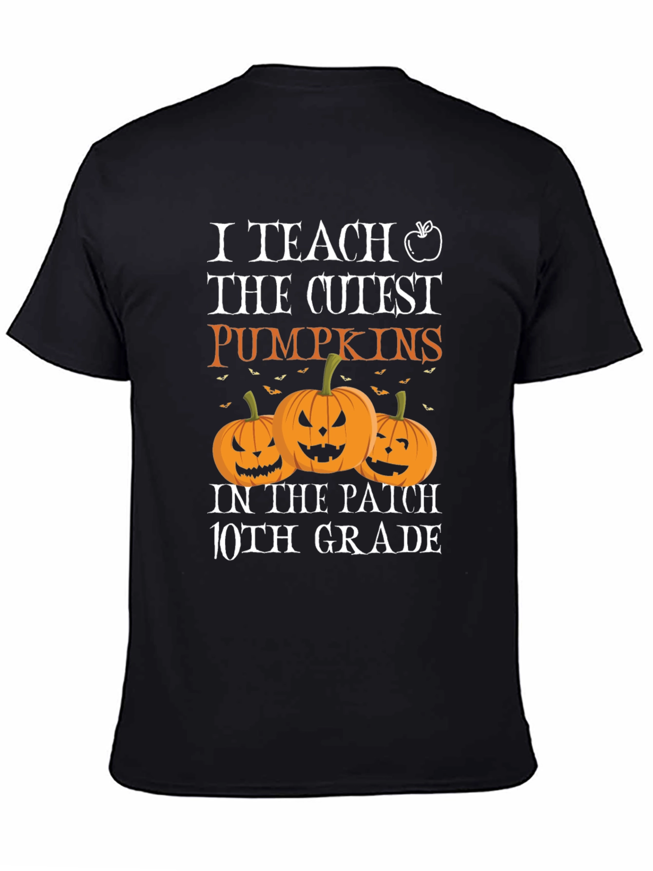 Black I Teach The Cutest Pumpkins T-Shirt view 4