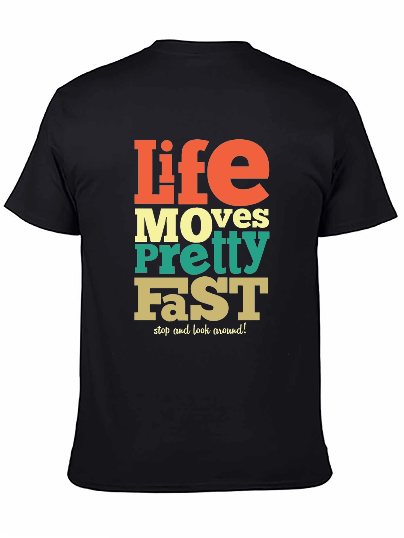 Black Life Moves Pretty Fast Graphic Tee - Relaxed Fit view 4