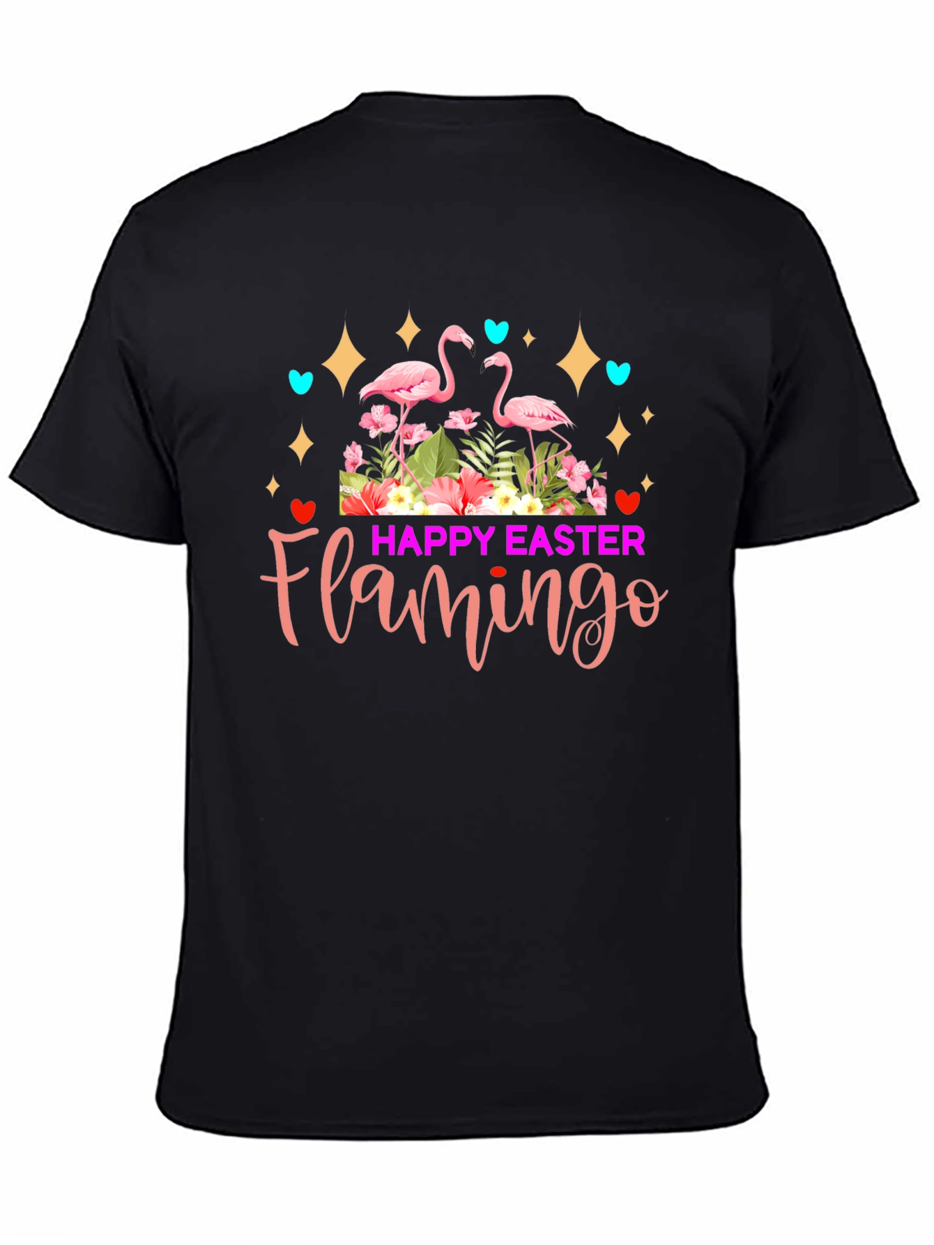 Happy Easter Flamingo Graphic T-Shirt - 4