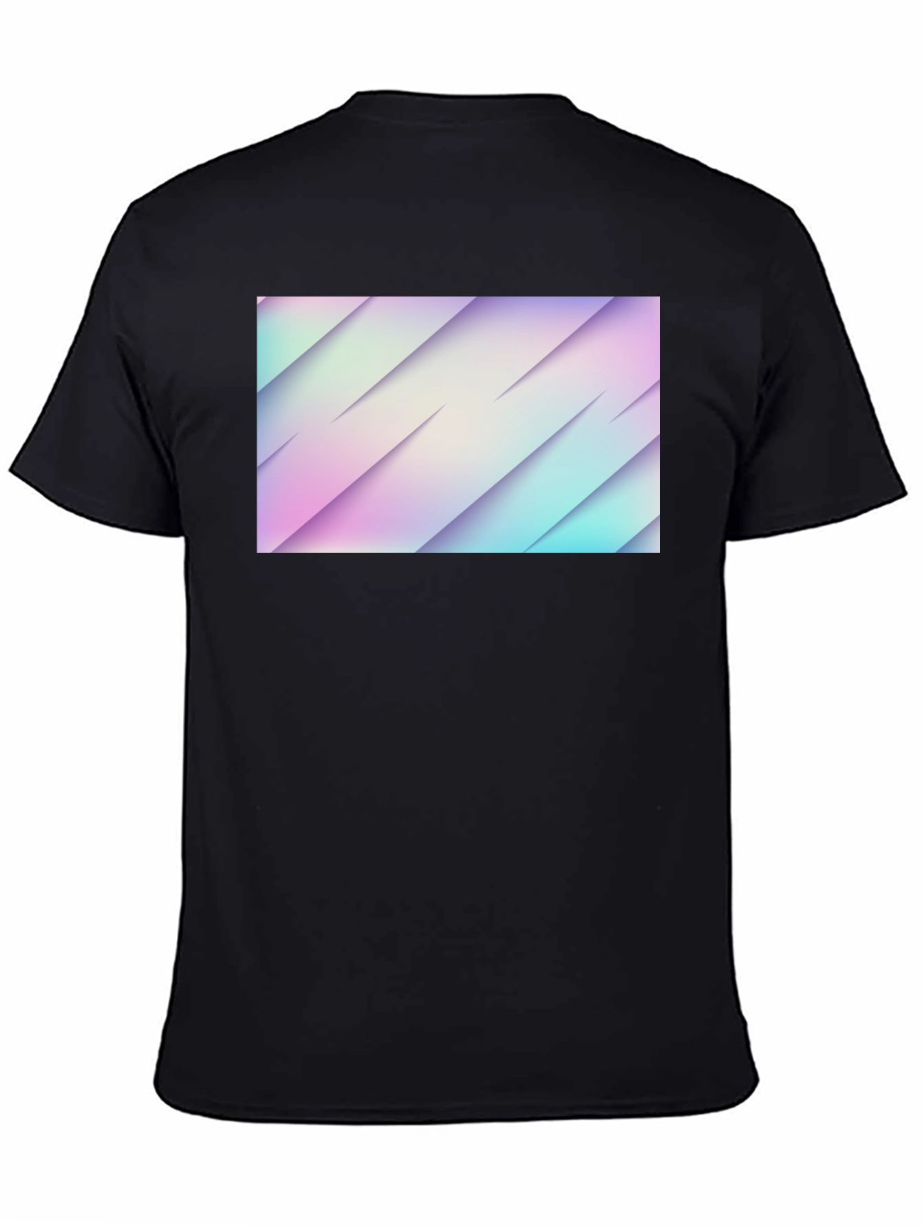 Black Abstract Black Graphic Tee - Modern Design view 4