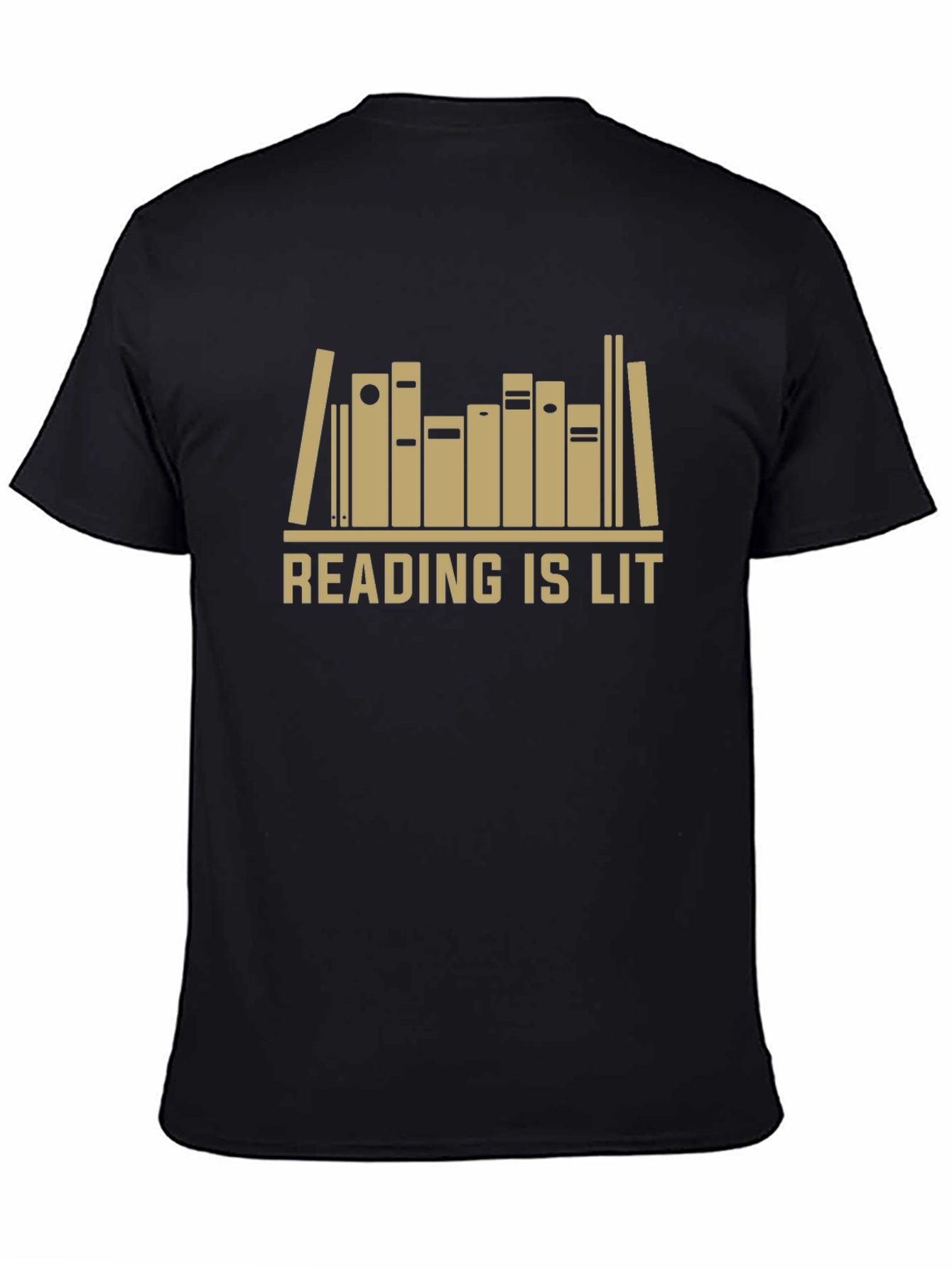Black Reading Is Lit T-Shirt - Book Lover Apparel view 4
