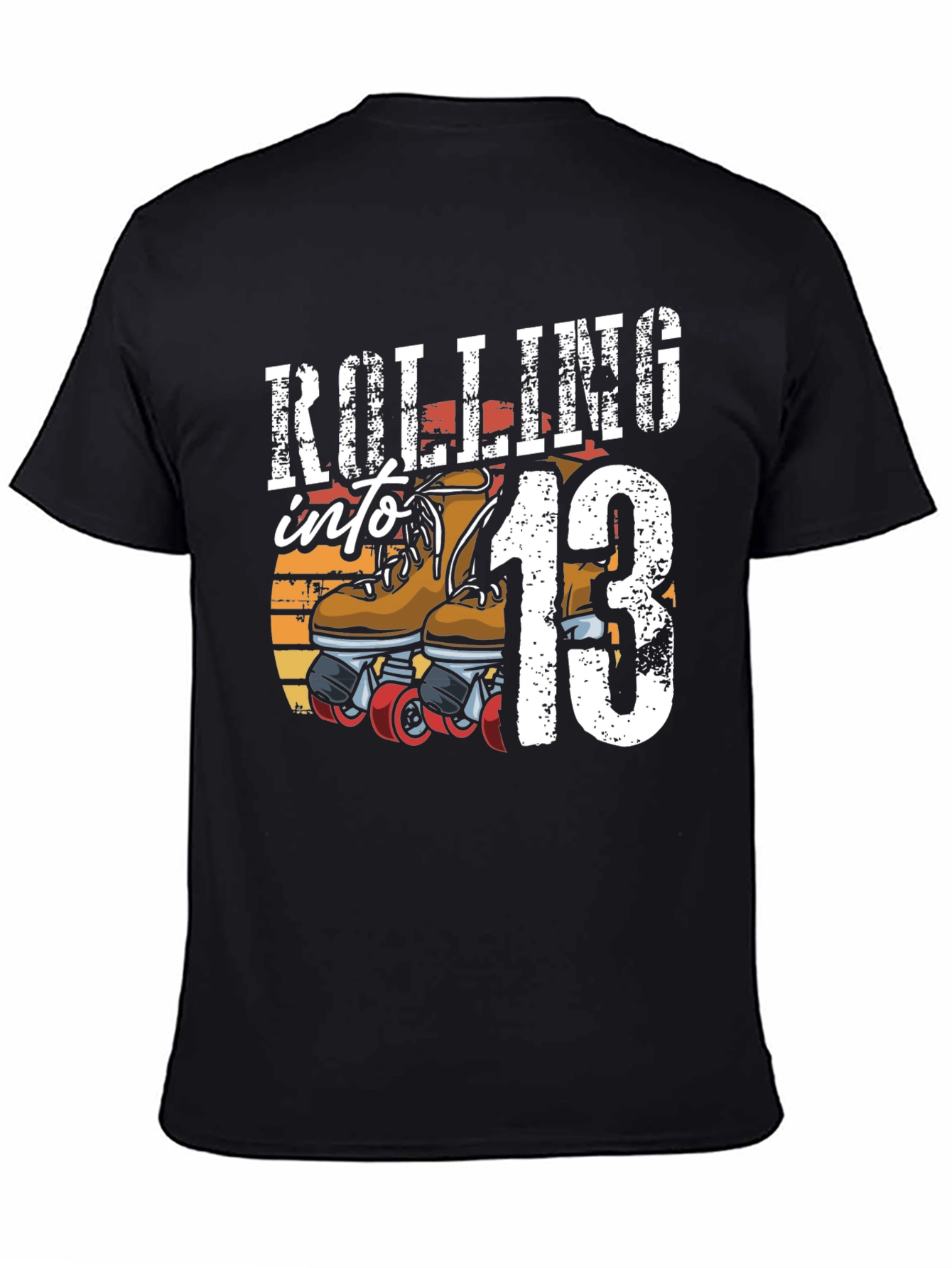 Black Rolling into 13 Birthday Shirt view 4