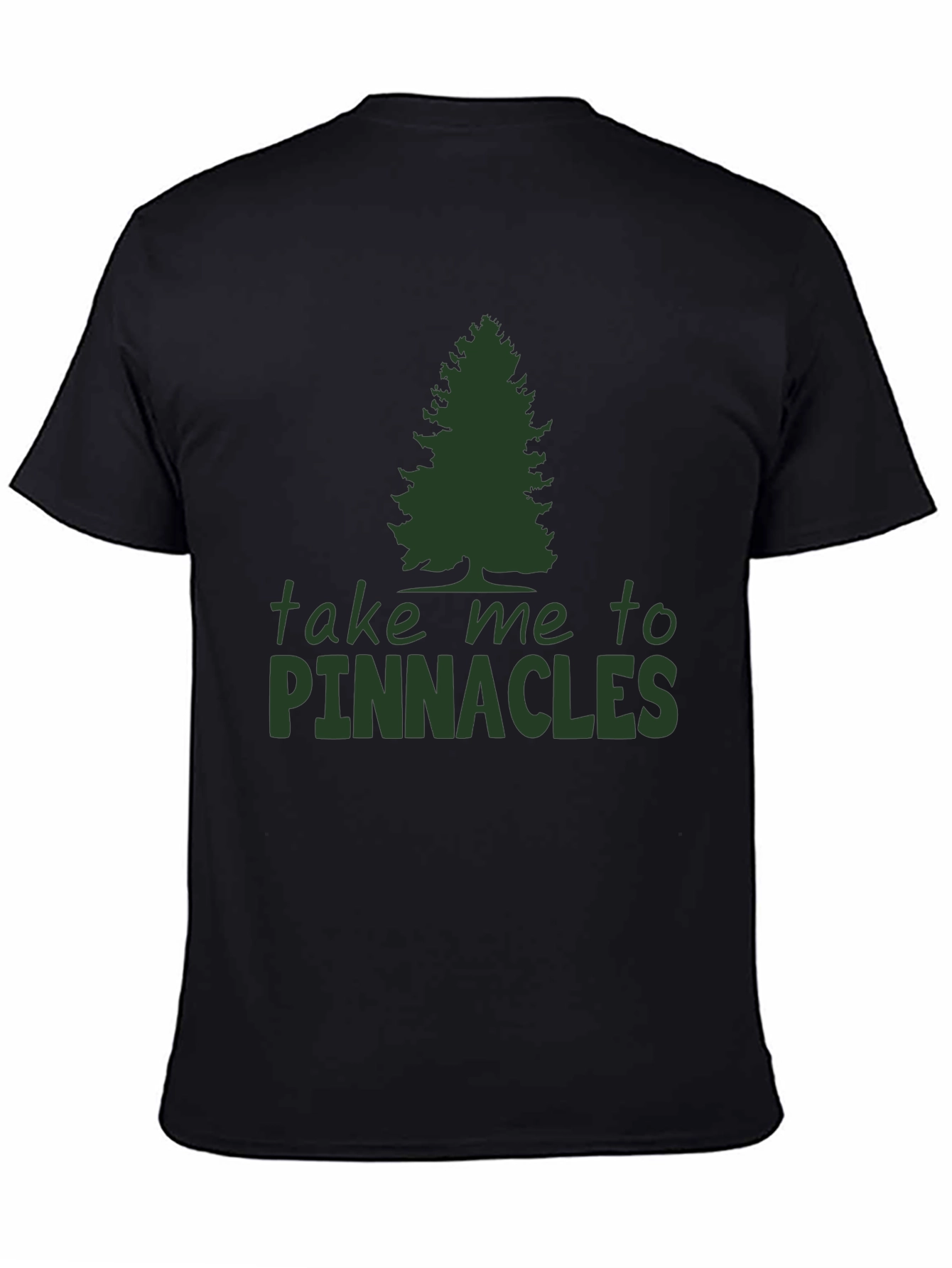 Black Pinnacles Graphic Tee - Nature Lover's Black T-Shirt view 4