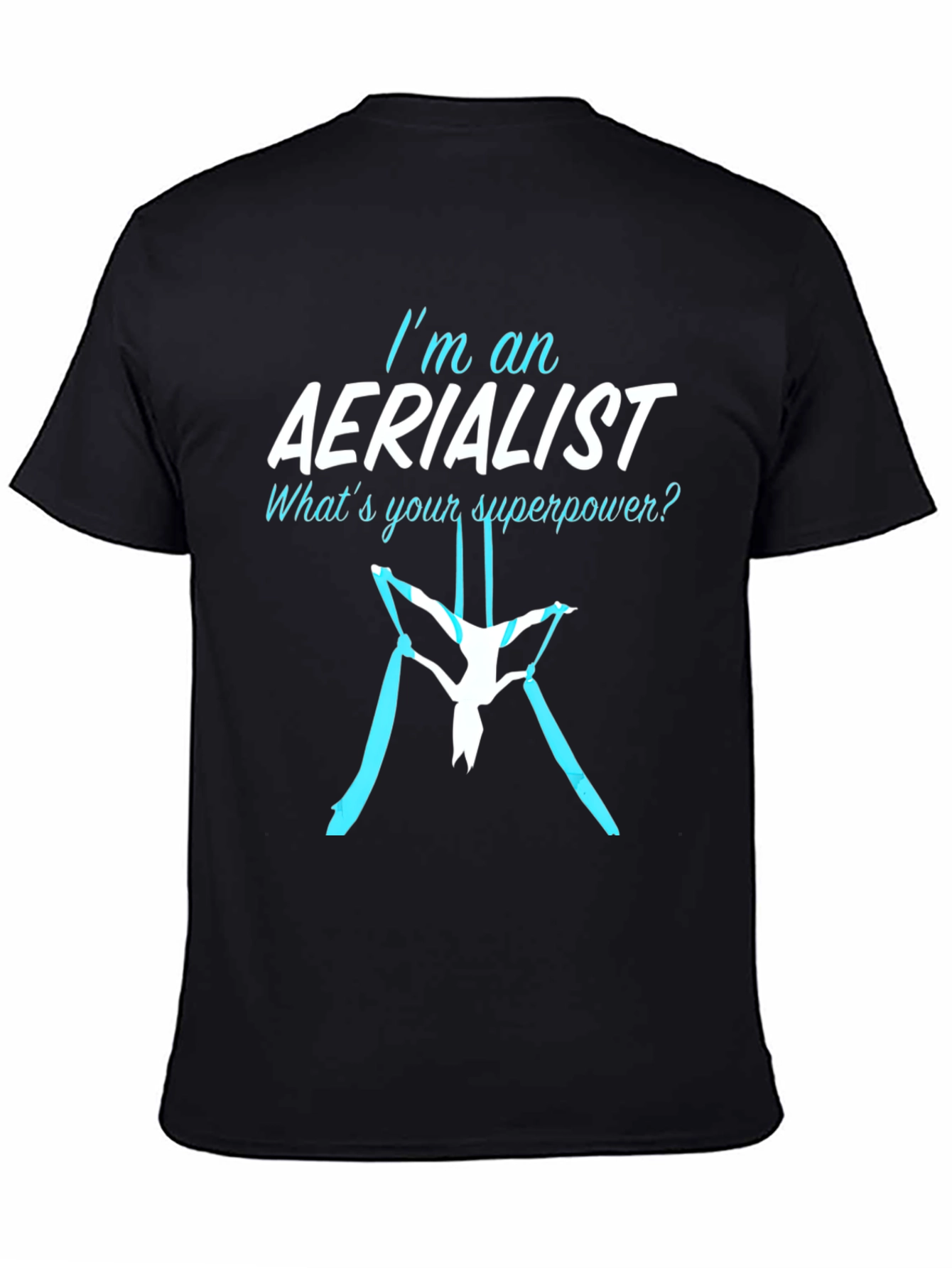 Black Aerialist Superpower T-Shirt - Black Cotton Blend view 4
