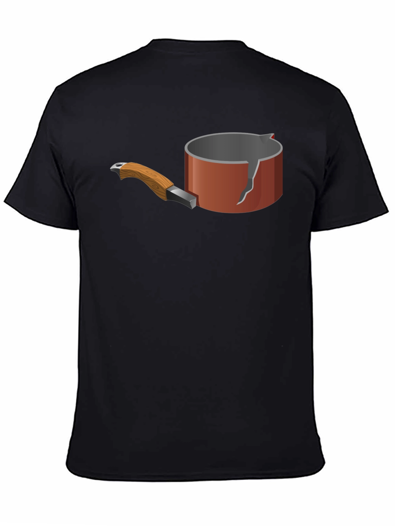 Black Broken Pot Graphic Tee - Unique Casual Wear view 4