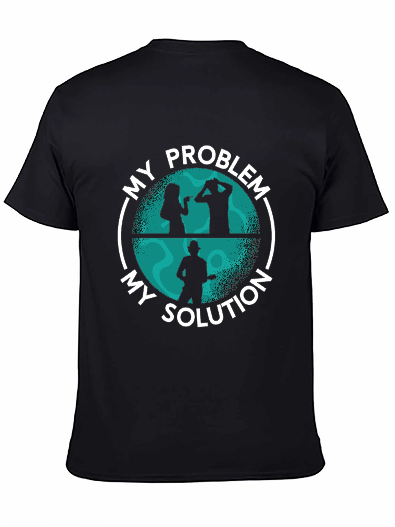 Black My Problem My Solution Graphic T-Shirt view 4