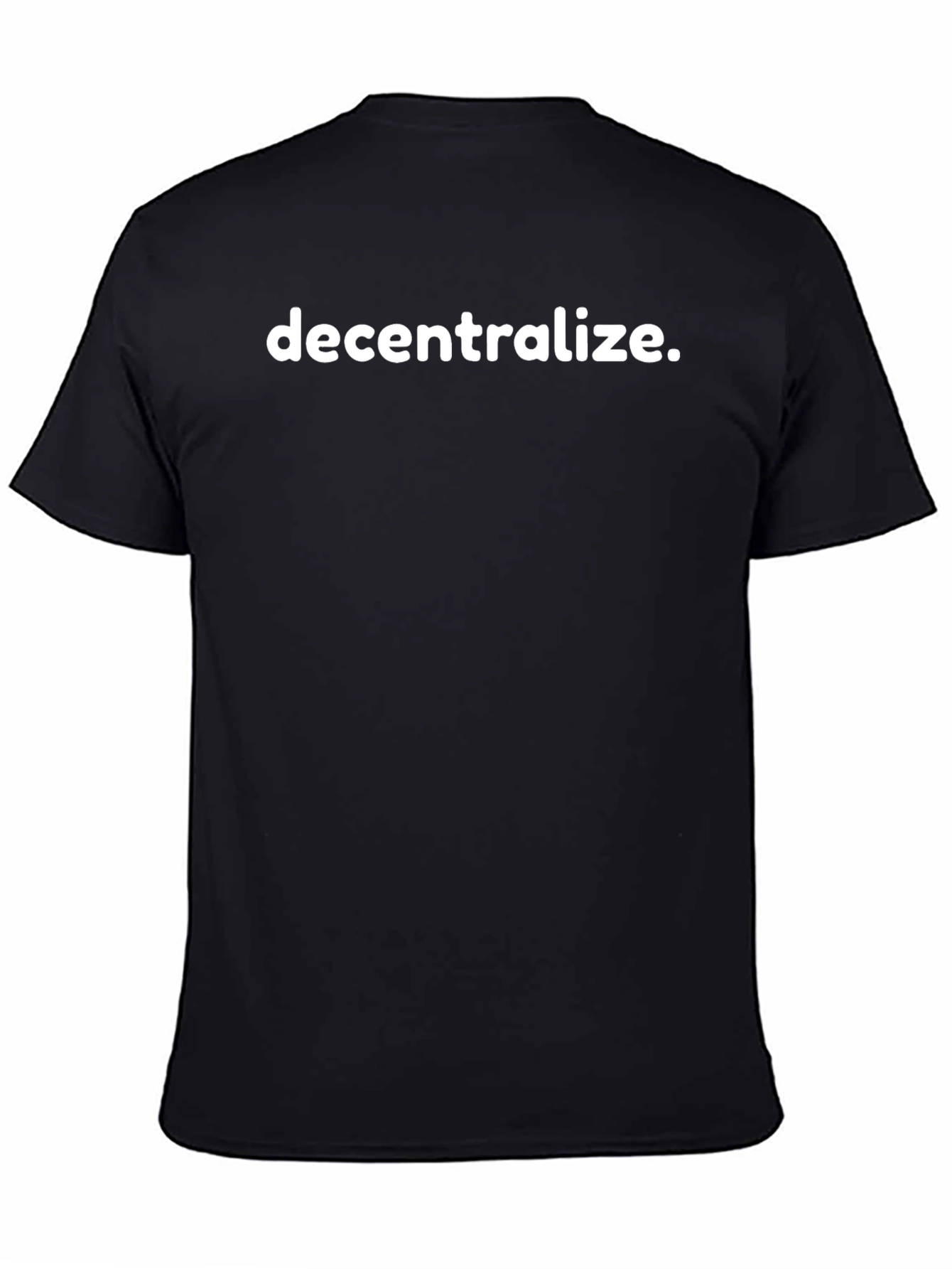 Black Decentralize Black Cotton T-Shirt view 4