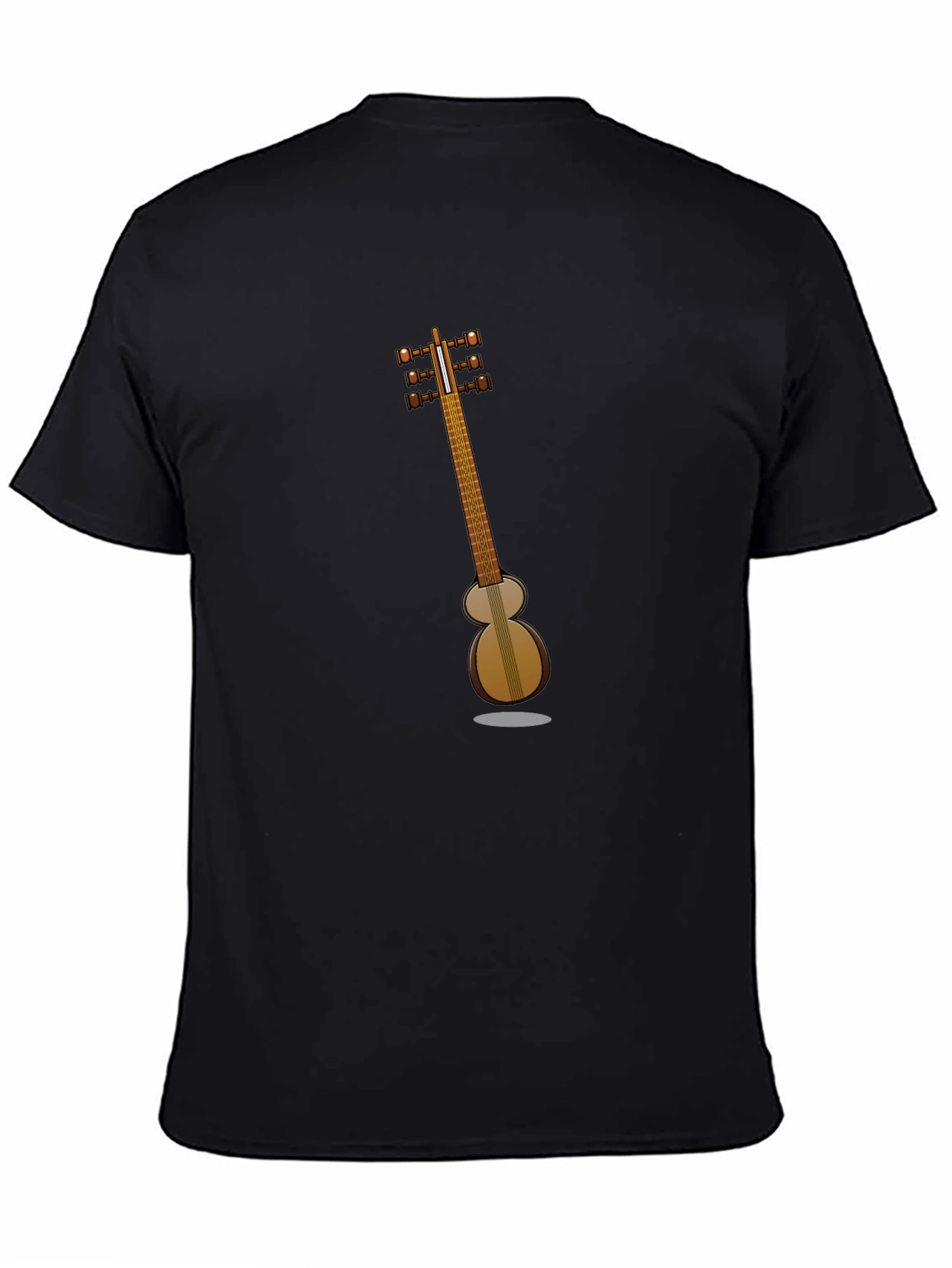 Black Acoustic Guitar T-Shirt - Music Lover Tee view 4