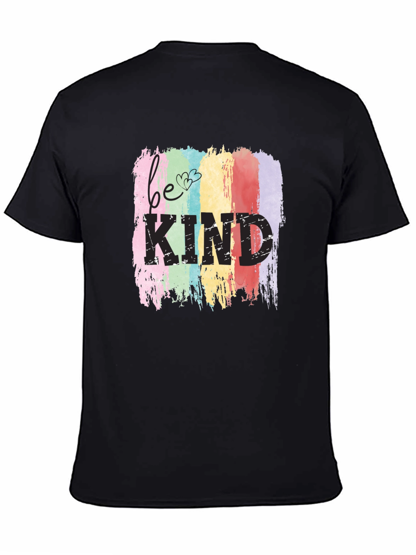 Black Be Kind Rainbow T-Shirt - Positive Message Tee view 4