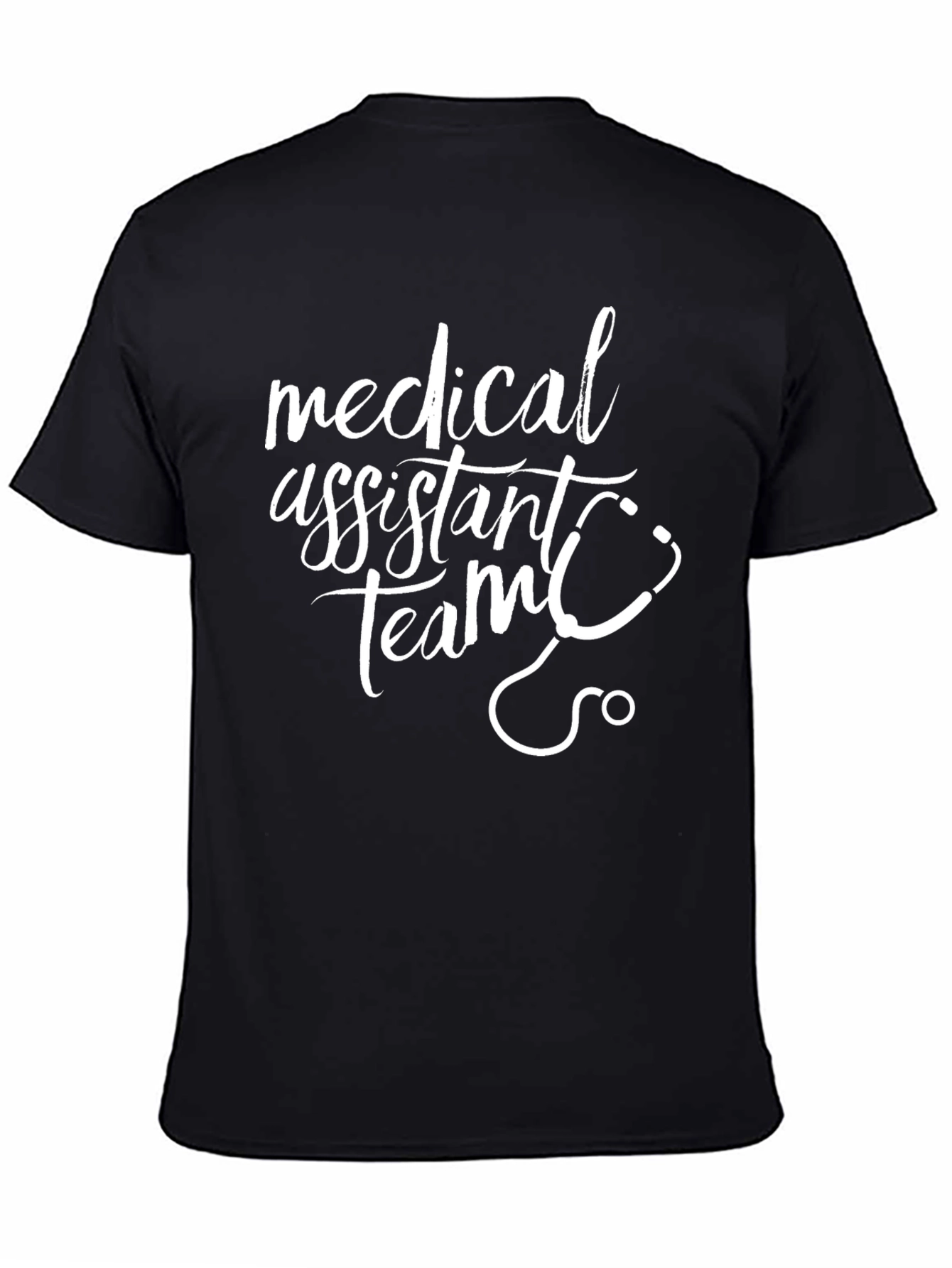Black Medical Assistant Team T-Shirt - Stylish Healthcare Apparel view 4