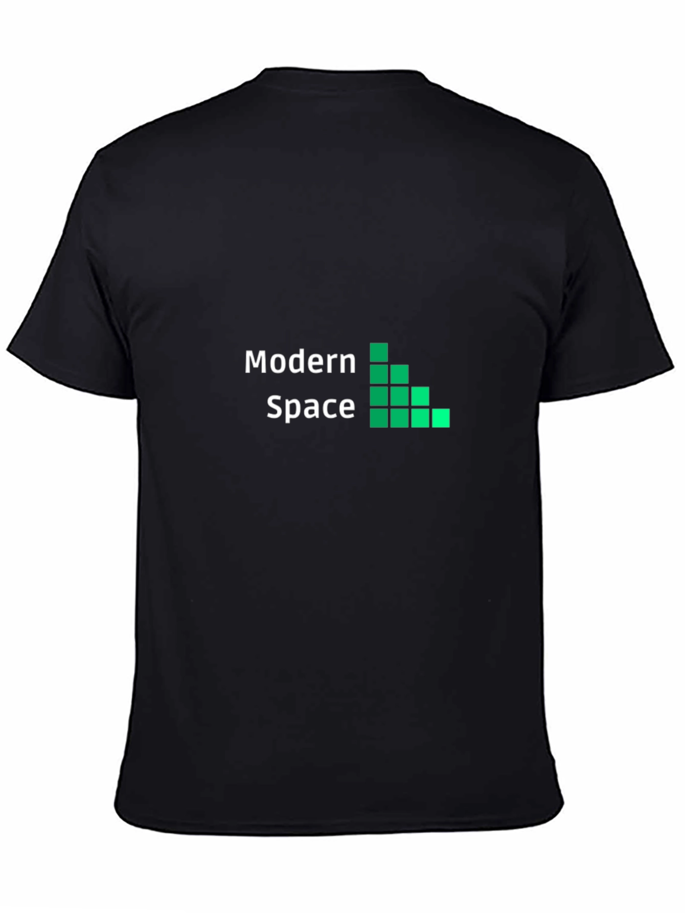Black Modern Space Black Graphic Tee for Men view 4